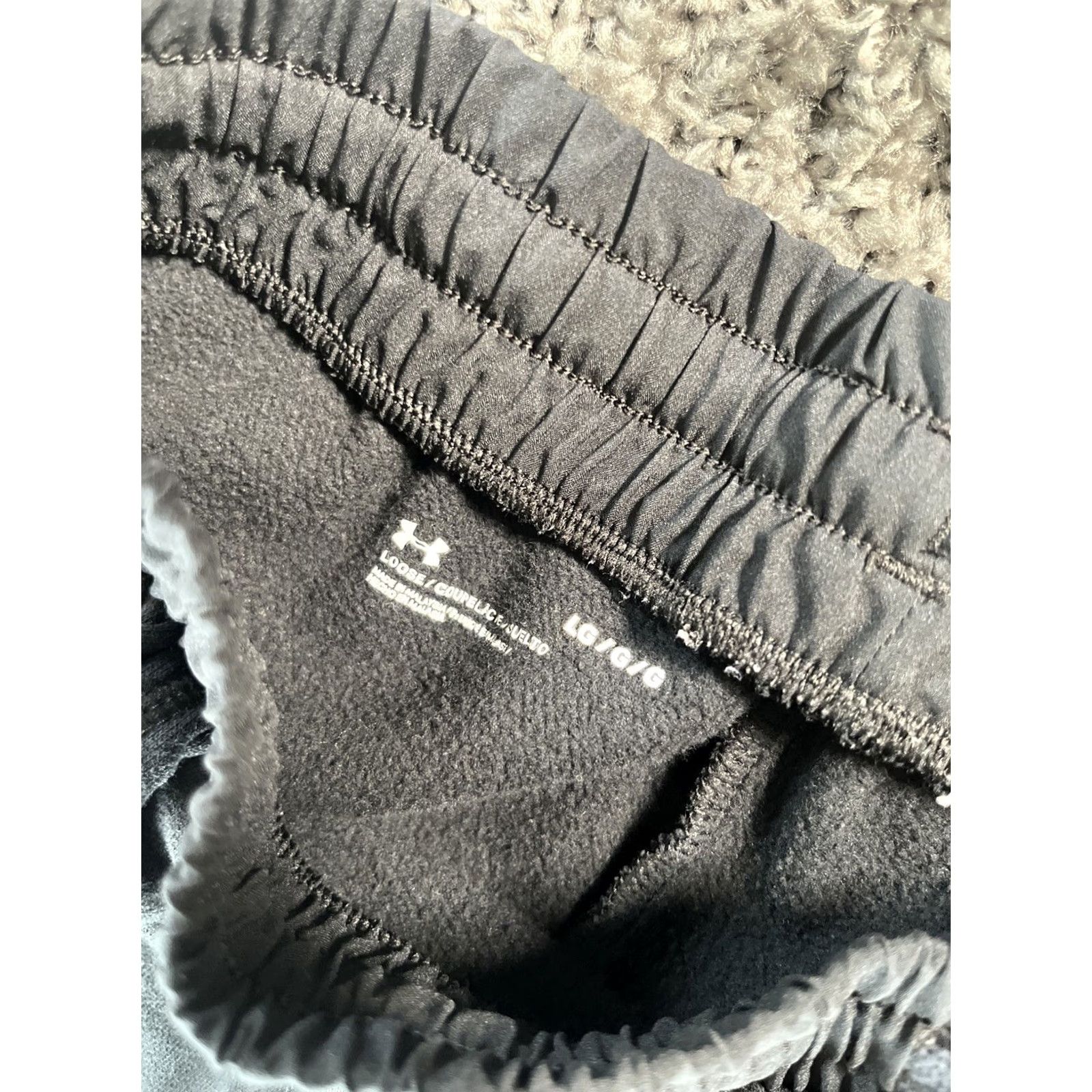 Under Armour Under Armour Project Rock Jogger Pants Women's L Black Fleece Tapered Sweatpants Size 36" / US 14 / IT 50 - 6 Thumbnail