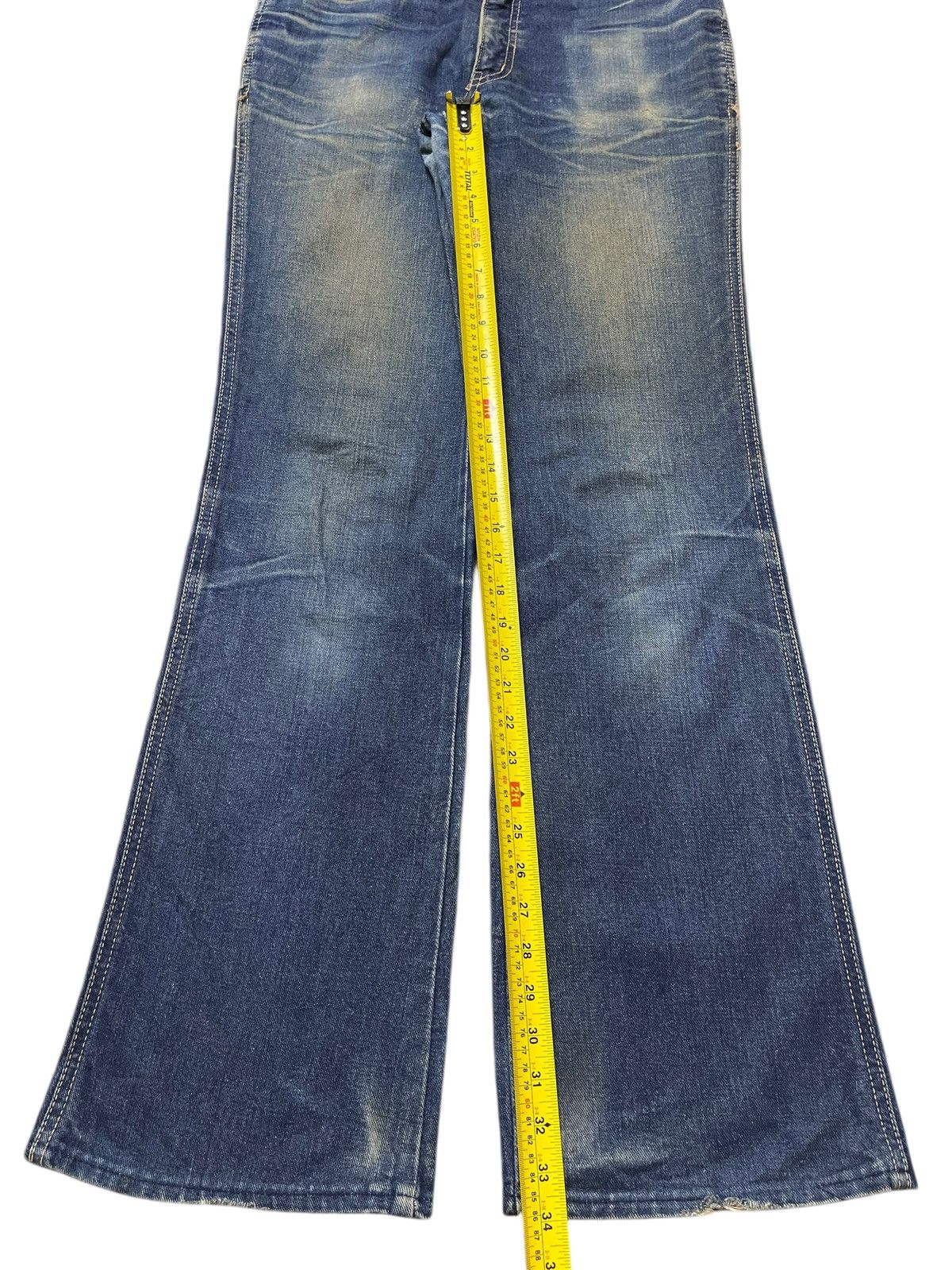 Hysteric Glamour Vintage Japanese Brand Mud Wash Faded Bootcut Wide Leg Jeans Size US 30 / EU 46 - 14 Thumbnail