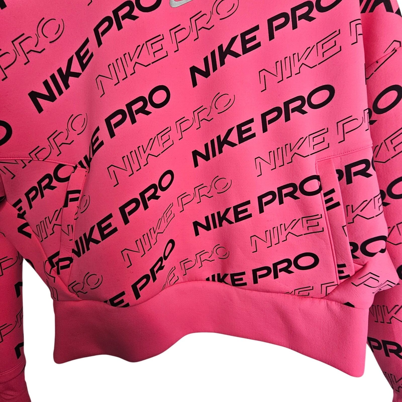 Nike Nike Pro All Over Print Logo Fleece Crewneck Sweatshirt Size S / US 4 / IT 40 - 3 Thumbnail