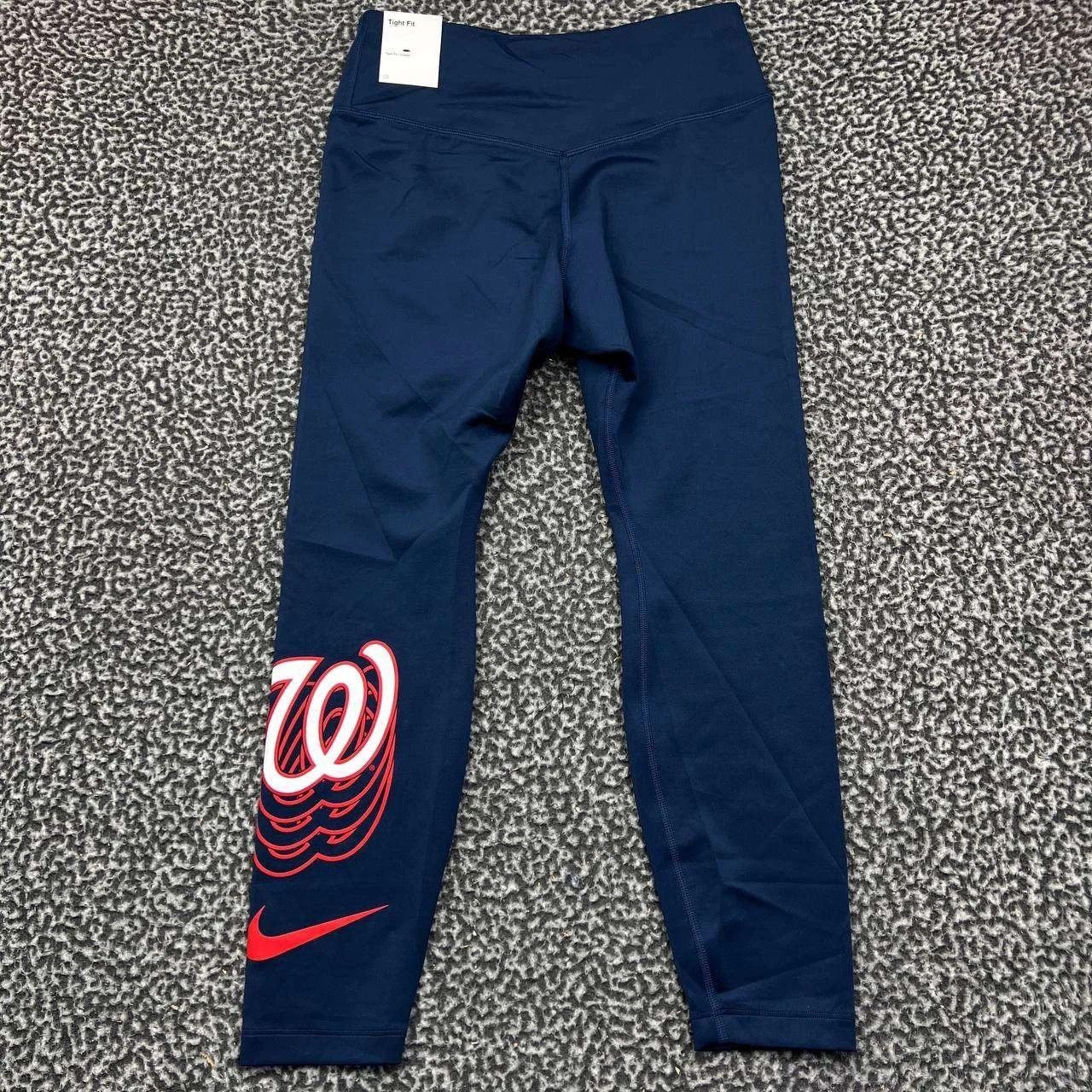 Nike Nike Dri-Fit Leggings Women M Washington Nationals 27x24 Size 27" / US 4 / IT 40 - 2 Thumbnail