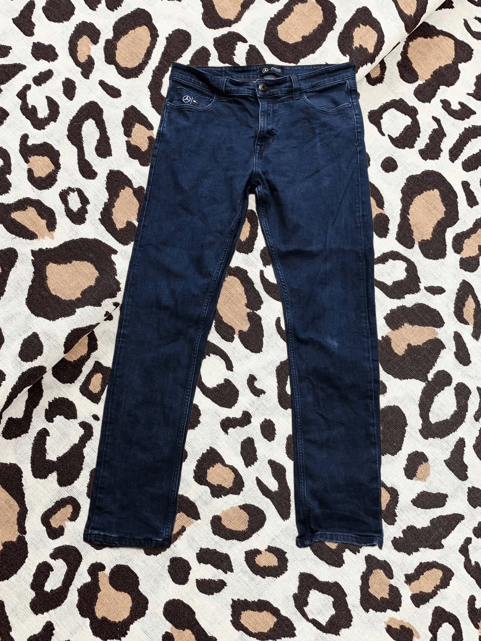 Tommy Hilfiger MERCEDES BENZ PETRONAS AMG Faded Distressed Denim Jeans Size US 34 / EU 50 - 1 Thumbnail