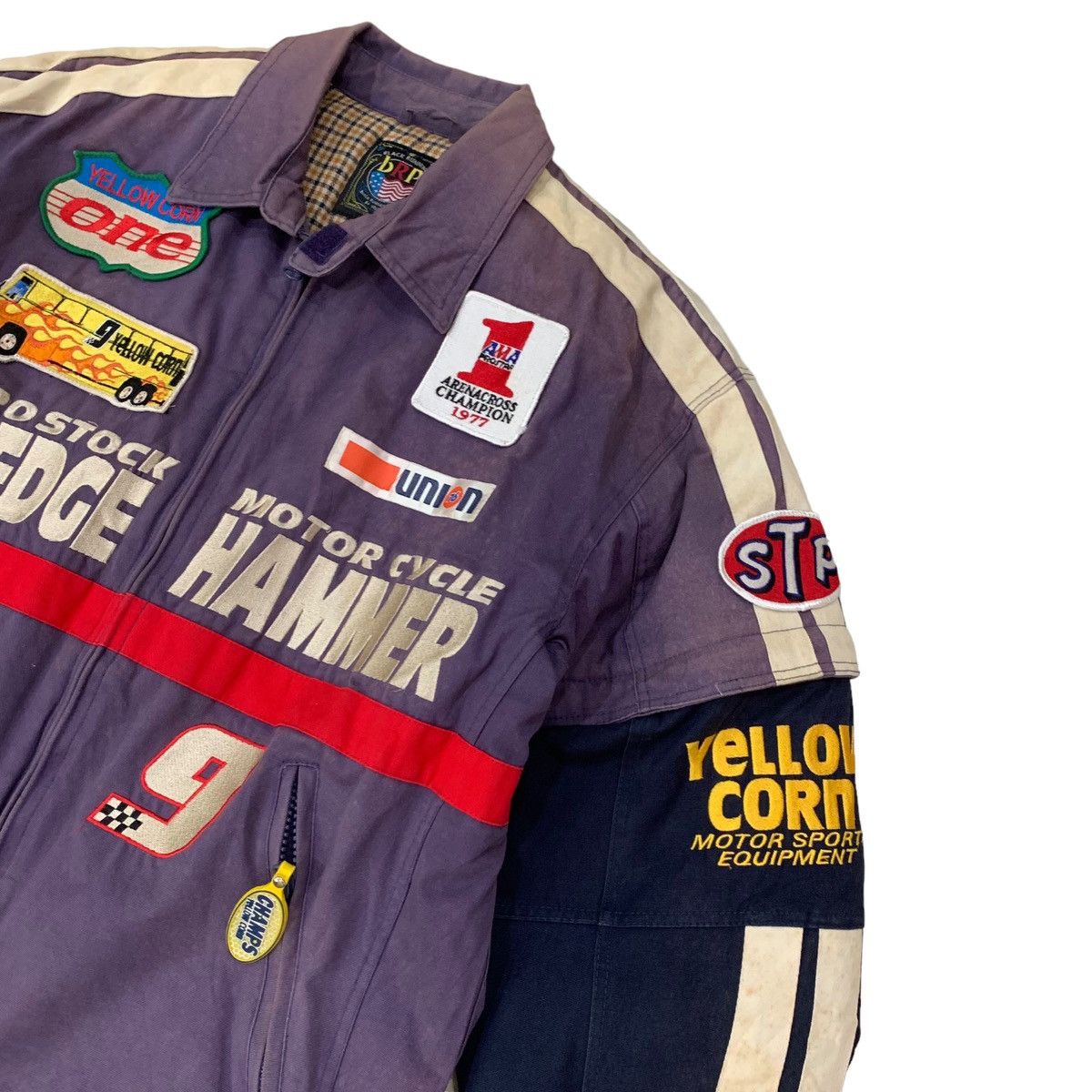 YELLOW CORN 🔥Vintage Yellow Corn Sledge Hammer Convertible Racing Jacket Size US M / EU 48-50 / 2 - 11 Thumbnail