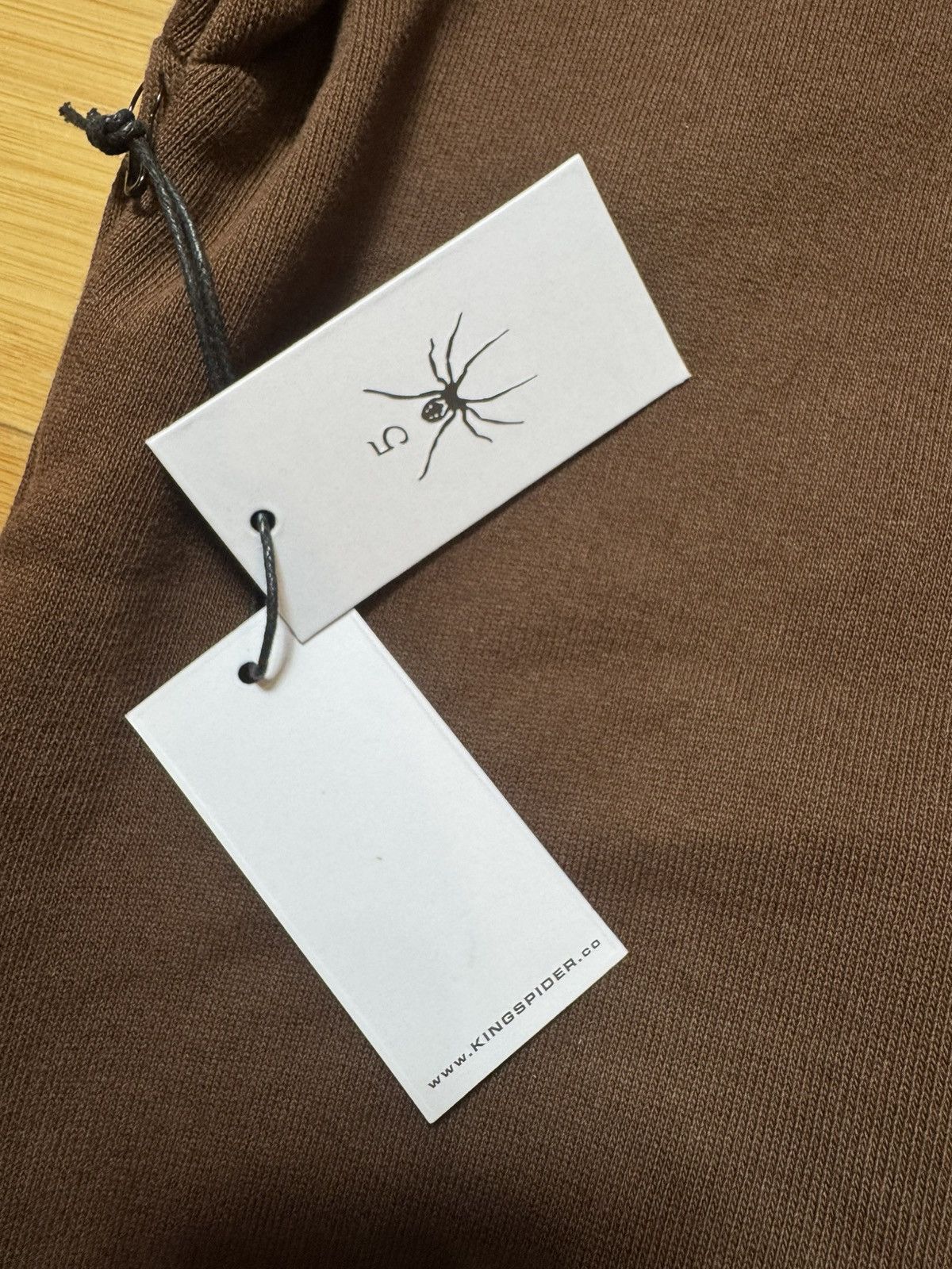 Sp5der SP5DER BROWN RHINESTONE OG WEB HOODIE - SIZE LARGE Size US L / EU 52-54 / 3 - 9 Thumbnail