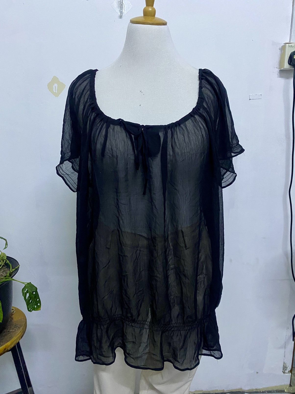 Other Autograph Sheer Blouse Size XXL / US 16-18 / IT 52-54 - 1 Thumbnail