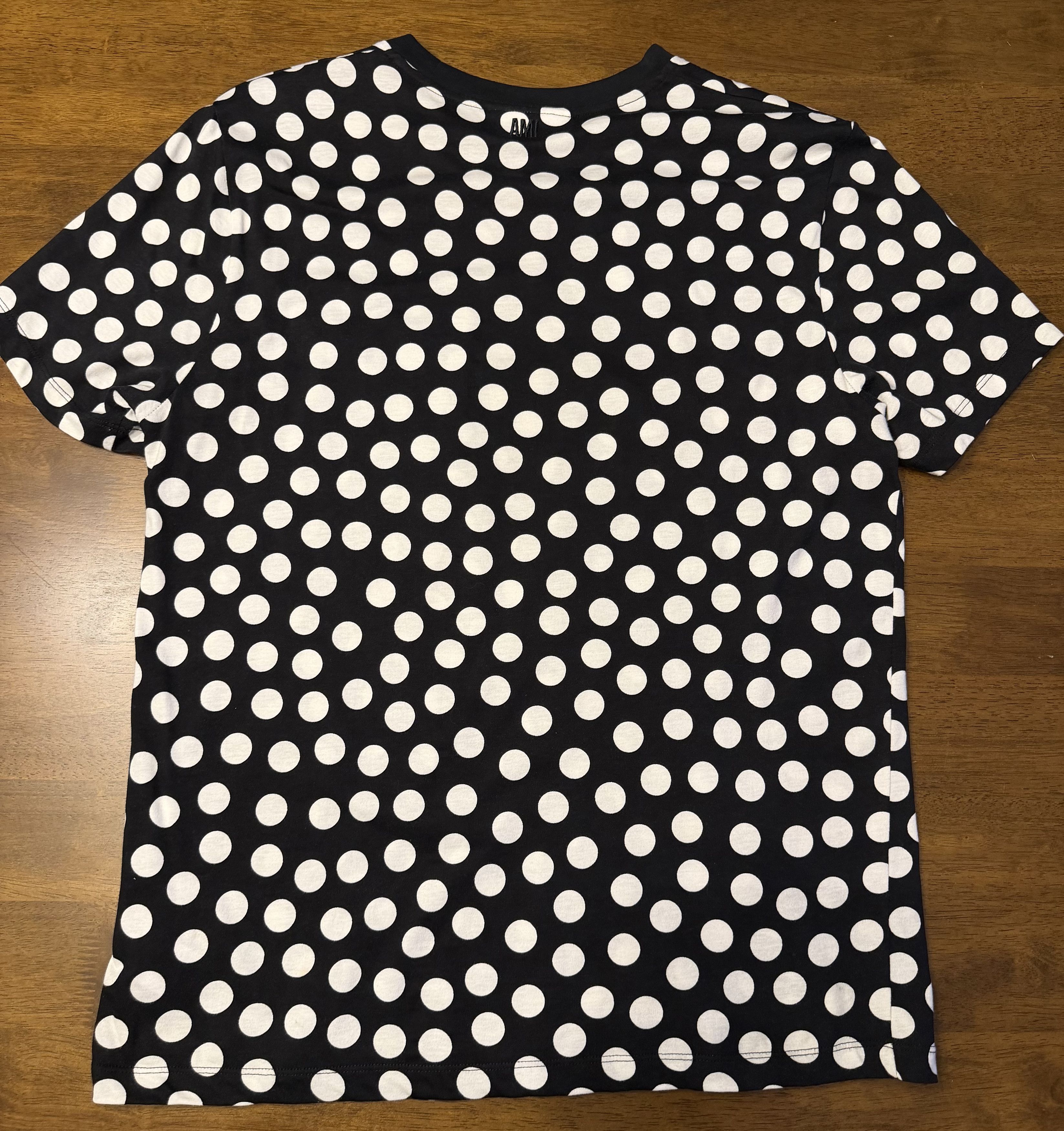 AMI AMI Paris Alexandre Mattiussi - Polka Dot Navy T-Shirt Size US M / EU 48-50 / 2 - 2 Thumbnail
