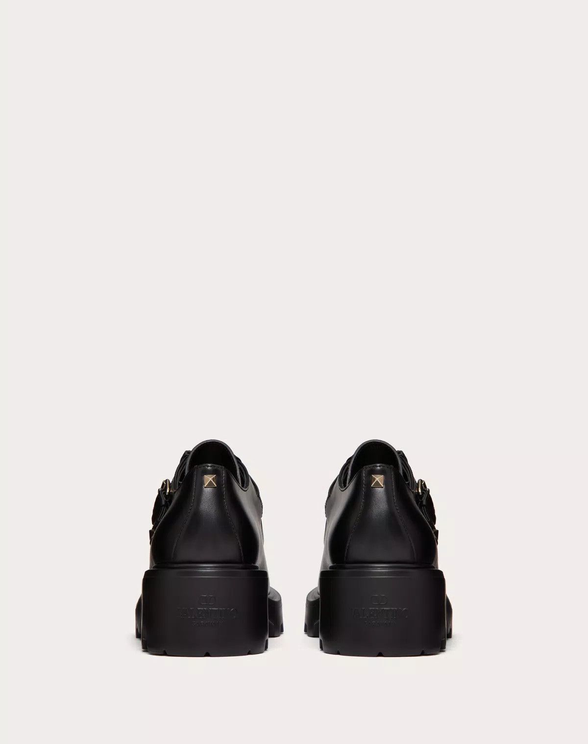 Valentino o1s1wg110426 Rockstud Single Monk Strap Shoes Calfskin Black Size US 10 / IT 40 - 3 Thumbnail