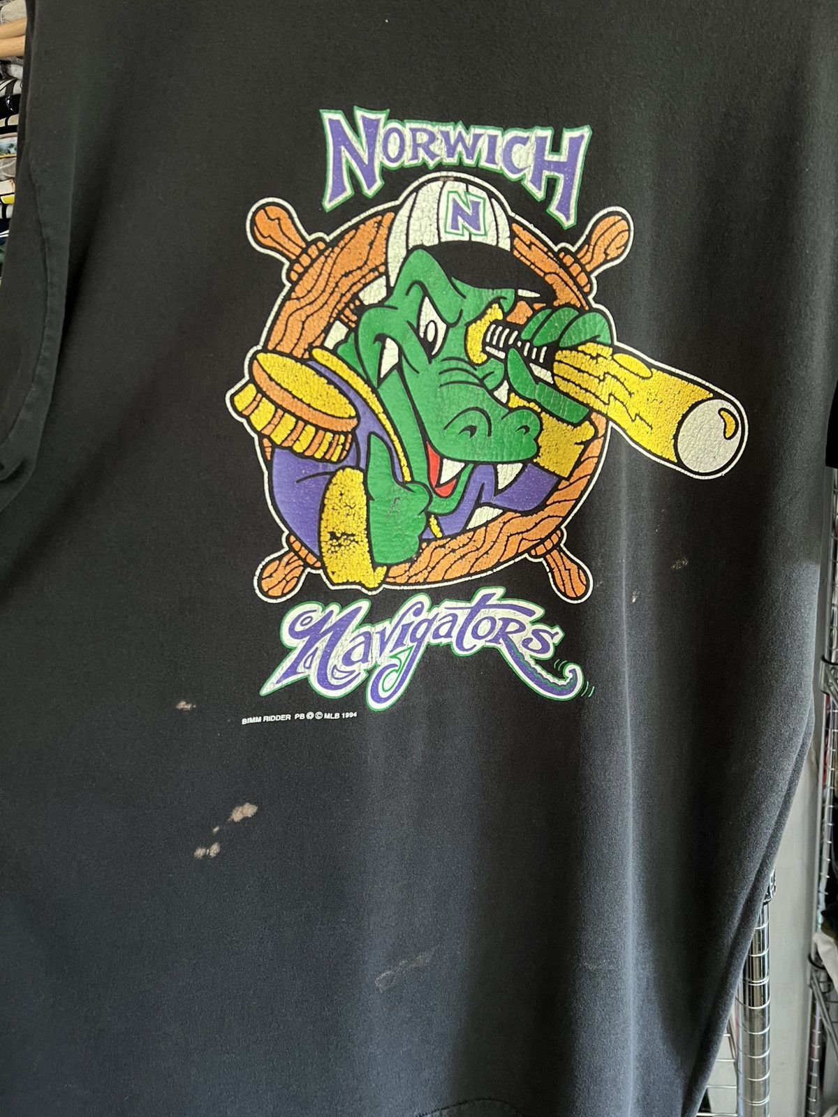 MLB 1994 Norwich Navigators Single Stitch Bimm Ridder Baseball Size US XL / EU 56 / 4 - 2 Thumbnail
