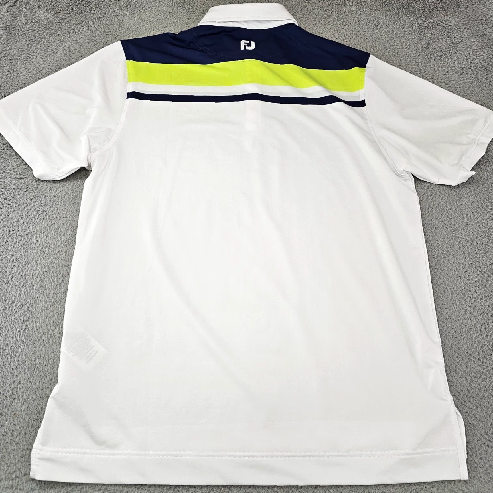 Footjoy FootJoy Polo Shirt Mens M White Colorblock Performance Stretch Golf Shirt Size US M / EU 48-50 / 2 - 6 Thumbnail