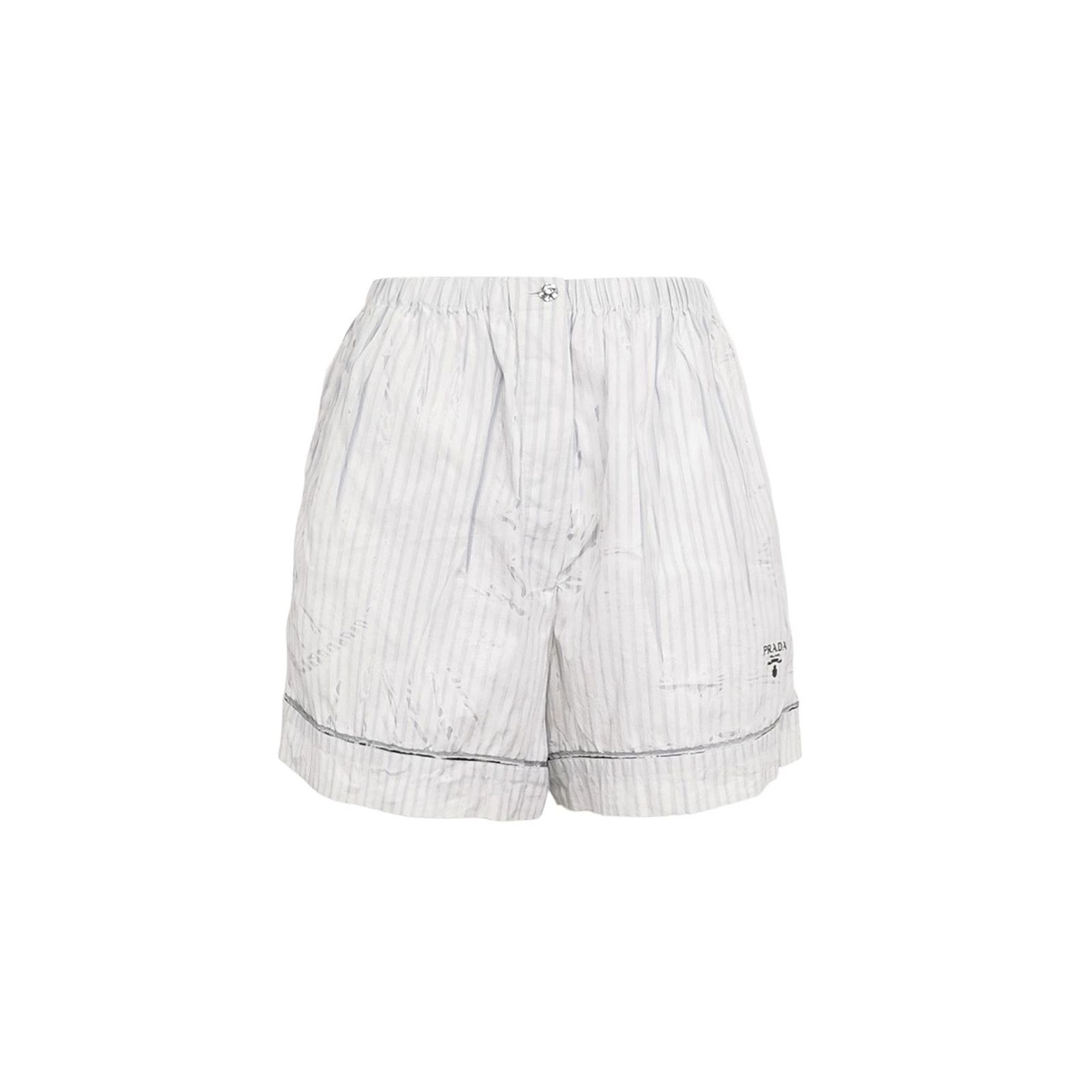 Prada Prada Logo Striped Cotton Shorts in Size 40 0089 Size 40" / US 18 - 1 Thumbnail