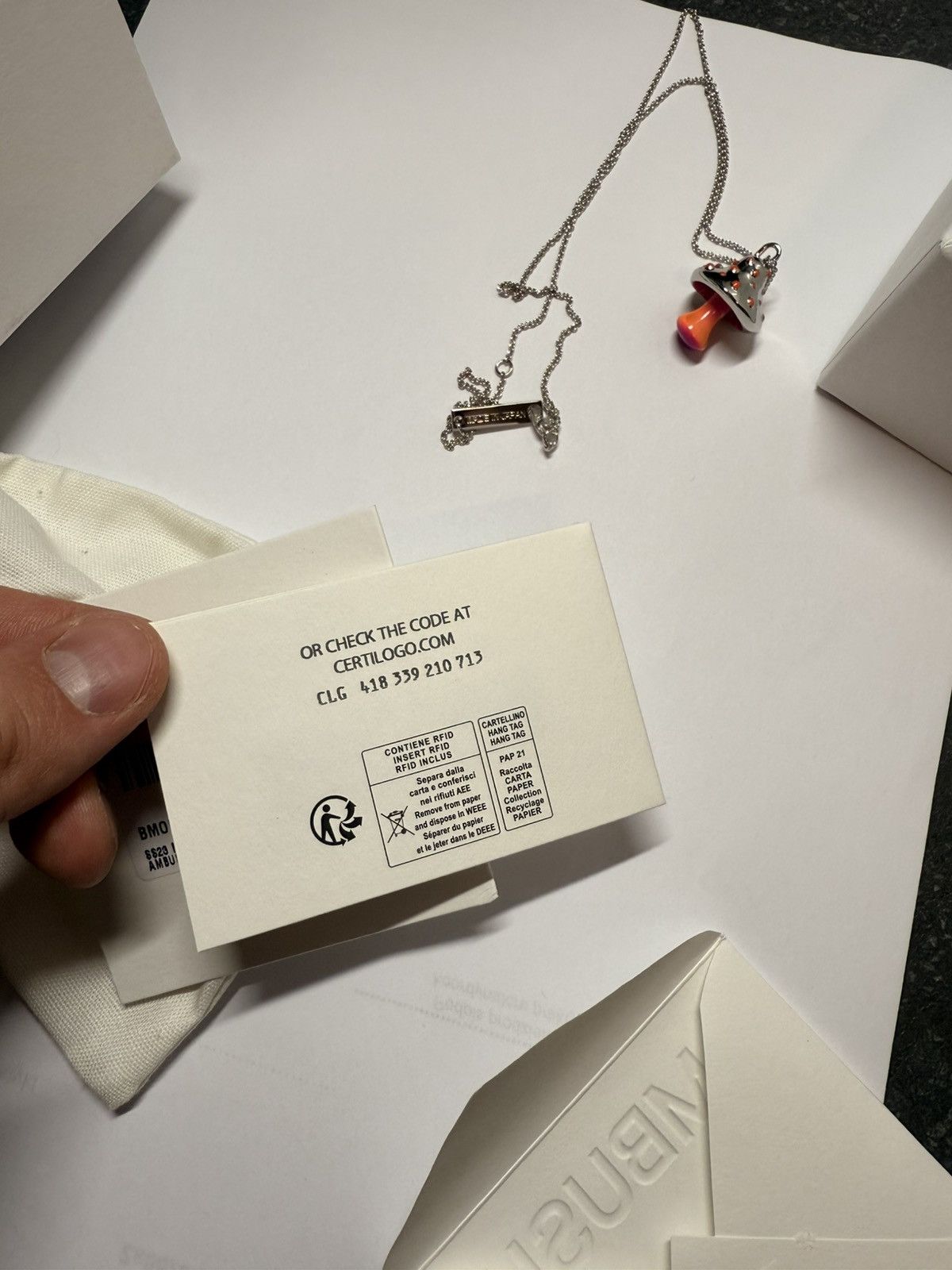 Ambush Design Ambush multicolor Mushroom Charm silver Necklace new Japan Size ONE SIZE - 12 Thumbnail
