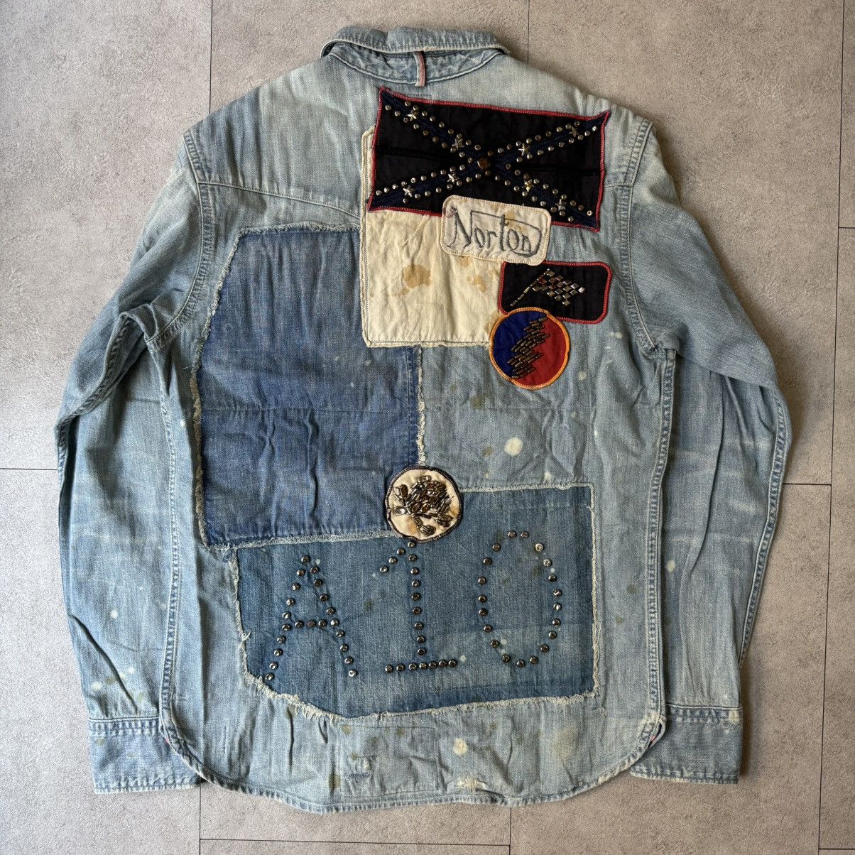 Kapital × Kapital Kountry Kapital Kountry Studed 1of1 BORO Patch Denim Shirts Size US L / EU 52-54 / 3 - 2 Thumbnail