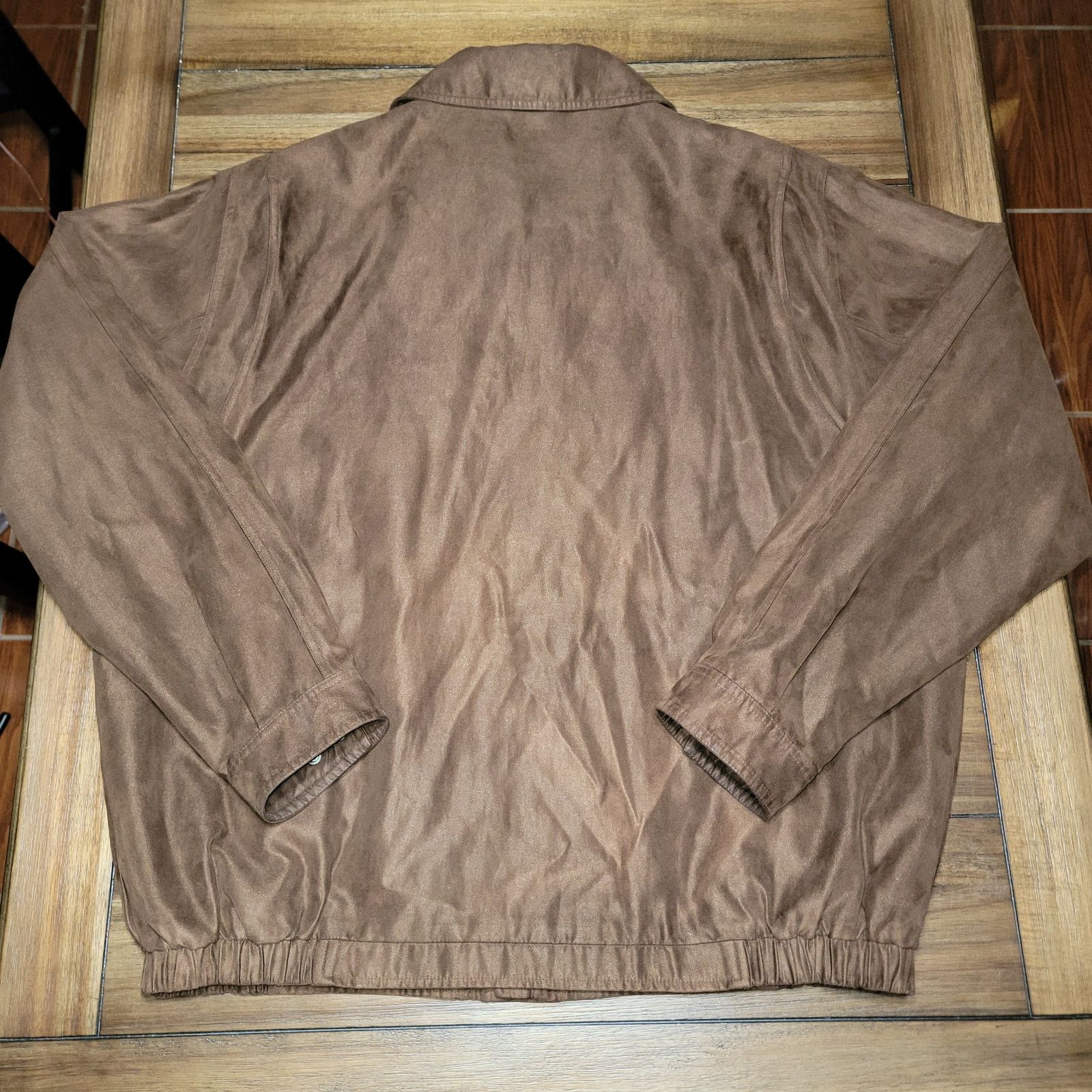 Liz Claiborne Liz Claiborne Brown Sueded Finish Coat Full Zip - Size 2XT Size XXL / US 16-18 / IT 52-54 - 3 Thumbnail
