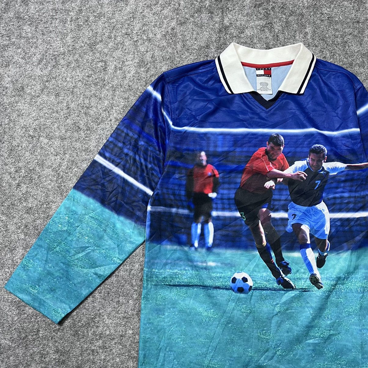 Tommy Hilfiger × Vintage Rare! Tommy Hilfiger Jersey Vintage. Size US L / EU 52-54 / 3 - 1 Thumbnail