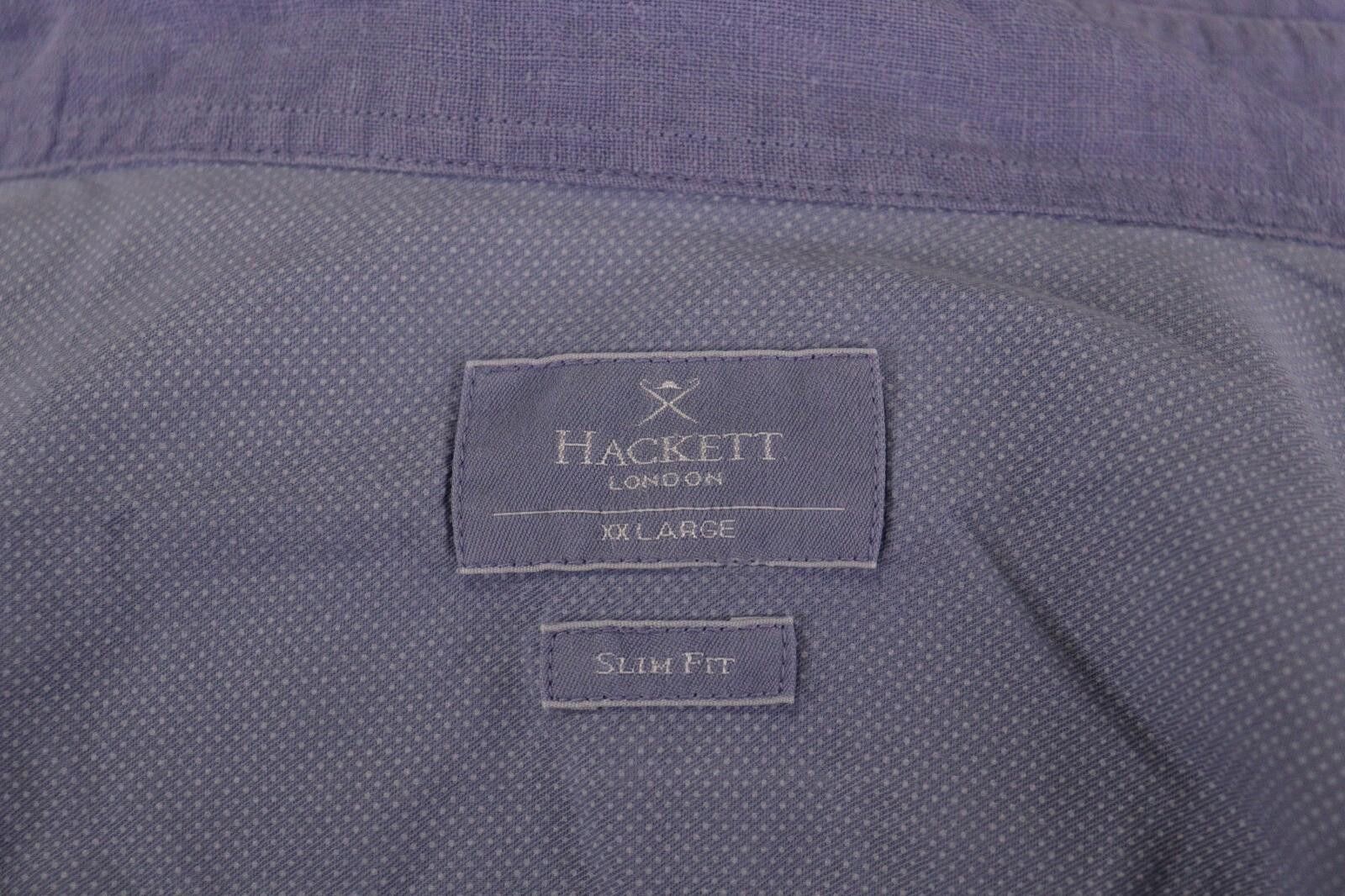 Designer Hackett London Slim Fit Linen Oxford Shirt Size XXL /2XL Size US XXL / EU 58 / 5 - 9 Thumbnail