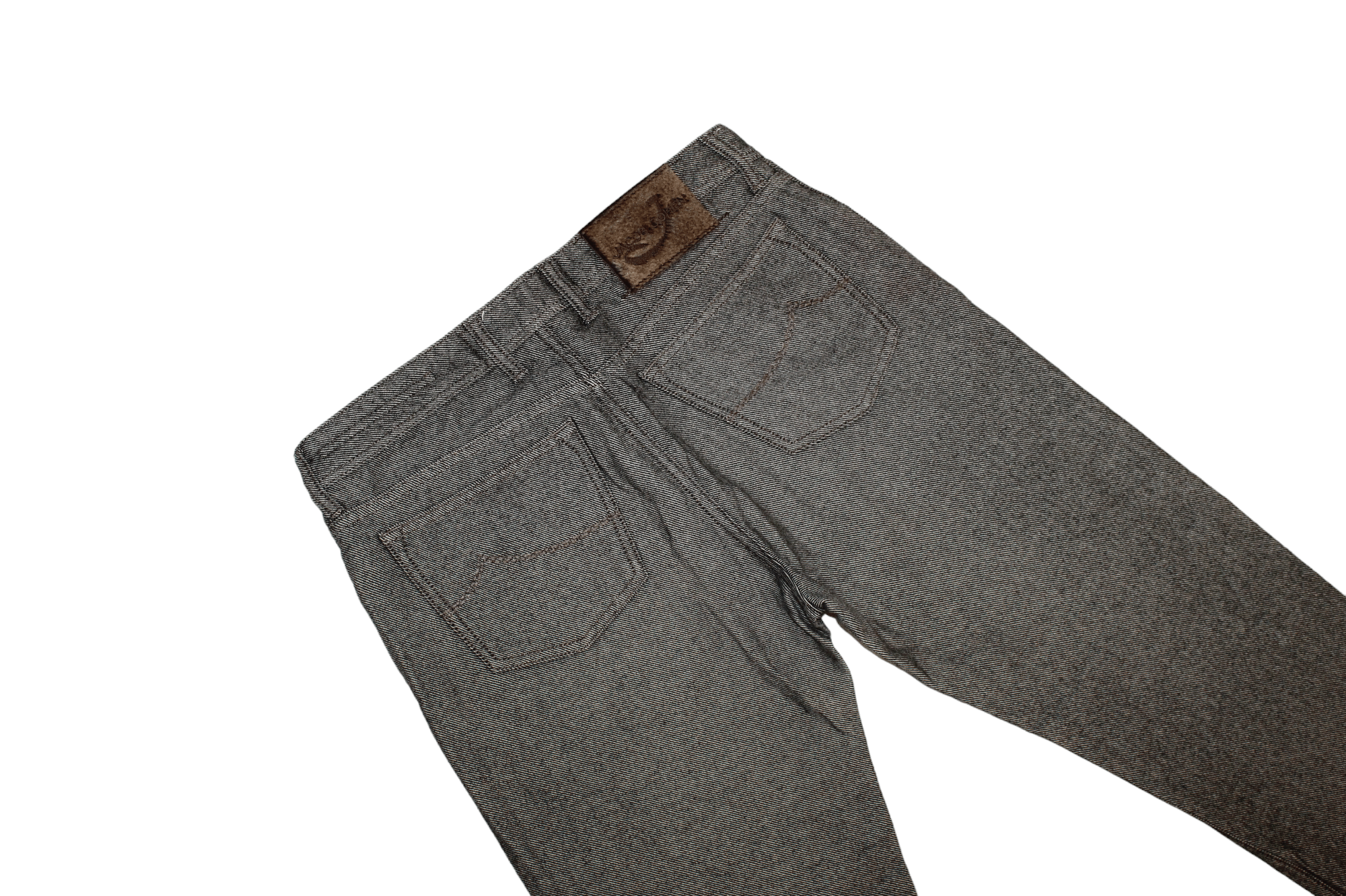 Jacob Cohen Jacob Cohen Herringbone Woven Cotton-Wool Denim Cropped Pant Size US 32 / EU 48 - 7 Thumbnail