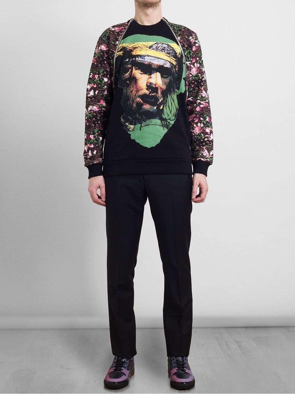 Givenchy Floral Minotaur Print Zip Sweatshirt Size US M / EU 48-50 / 2 - 2 Thumbnail