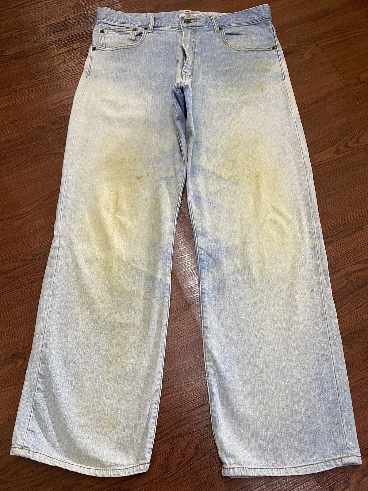 Hanes Vintage Hanes Faded Wash Baggy Style Jeans Size US 32 / EU 48 - 1 Thumbnail