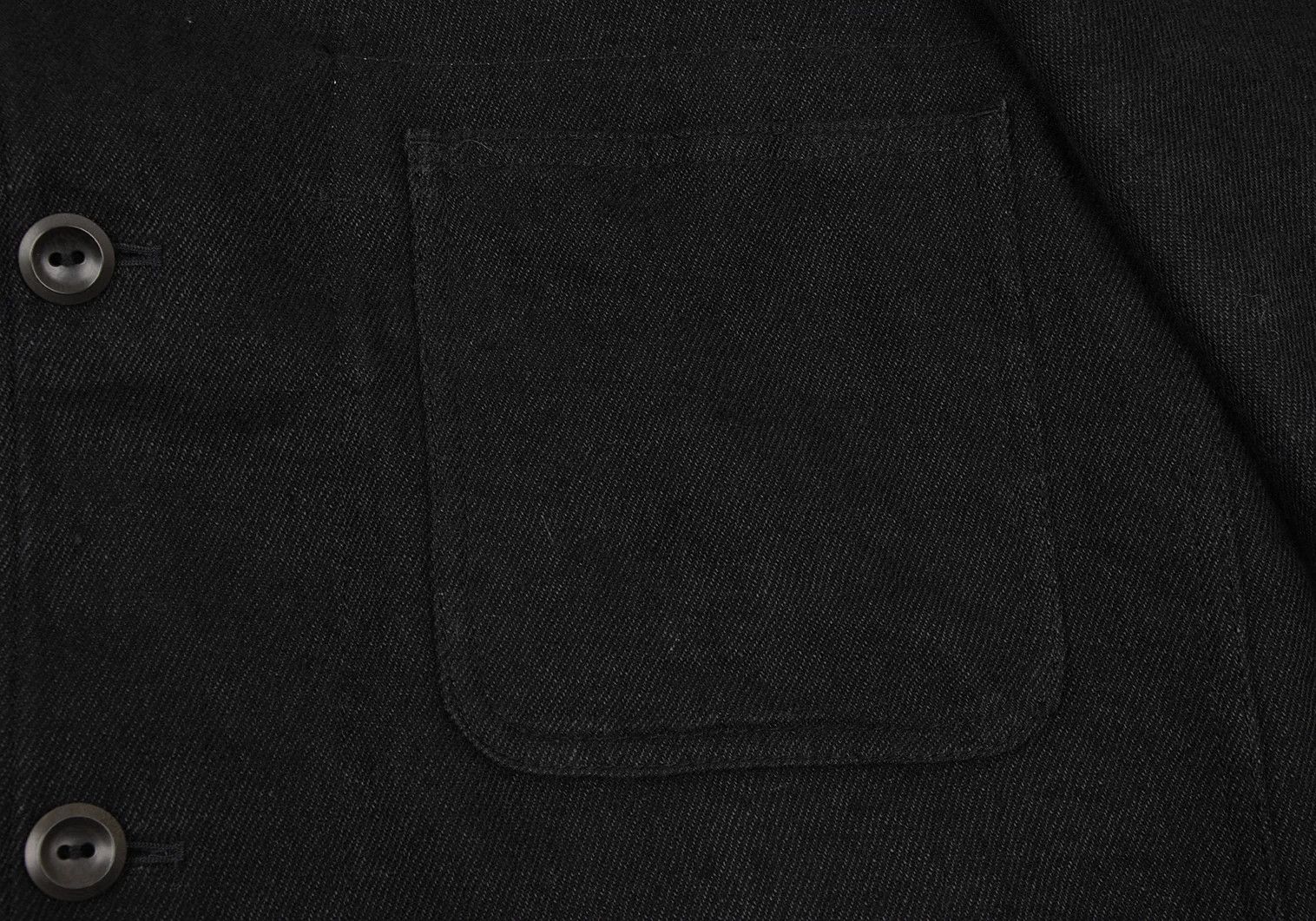 Junya Watanabe Wool-Linen Chester Coat with Elbow Patches in Black, Size M Size US M / EU 48-50 / 2 - 8 Thumbnail