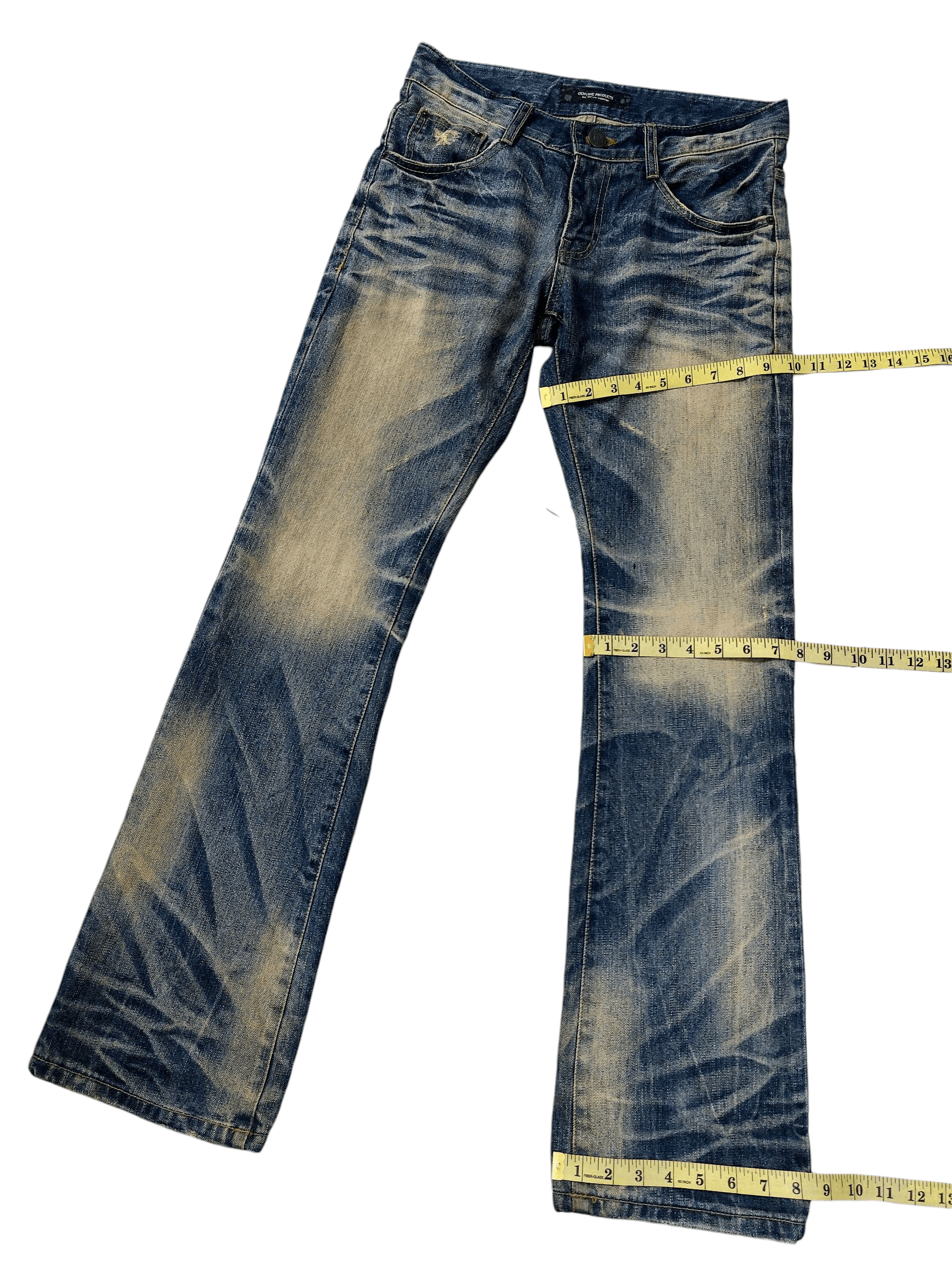 Vintage 90's DPSR Flare Mudwash Clawsmark Denim Size US 31 - 18 Thumbnail