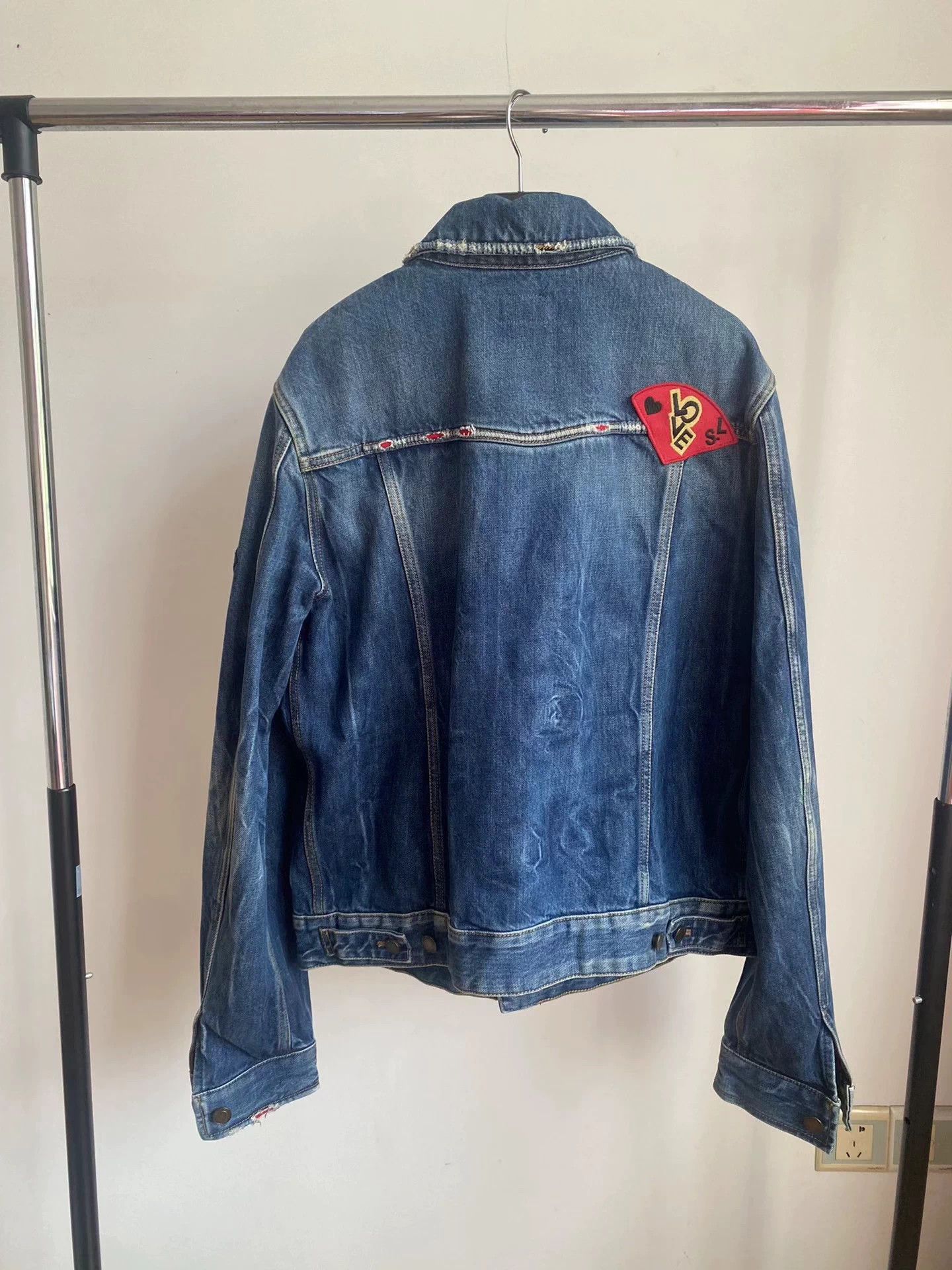 Saint Laurent Paris Saint Laurent slp17FW Bully Dog Embroidered Denim Jacket Size US L / EU 52-54 / 3 - 2 Thumbnail