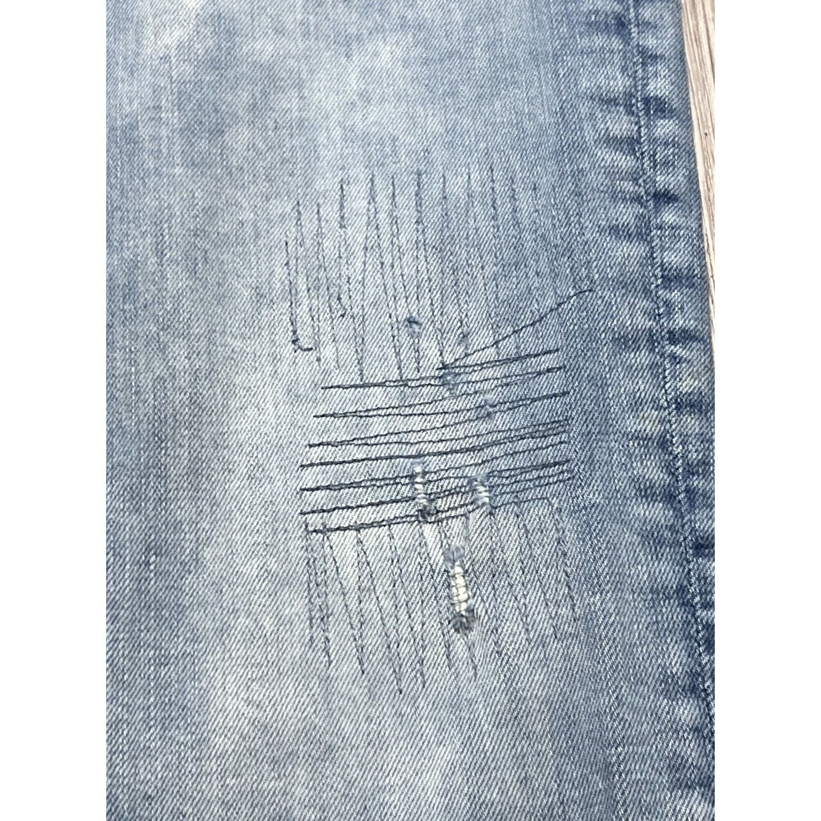 Nudie Jeans Nudie Jeans Jeans Men Slim Low Rise Light Wash 32x32 5-Pocket Denim Organic Cotton EUC Blue Distressed Slimming Zipper Logo Pattern: Solid Vintage: No Size US 32 / EU 48 - 5 Thumbnail
