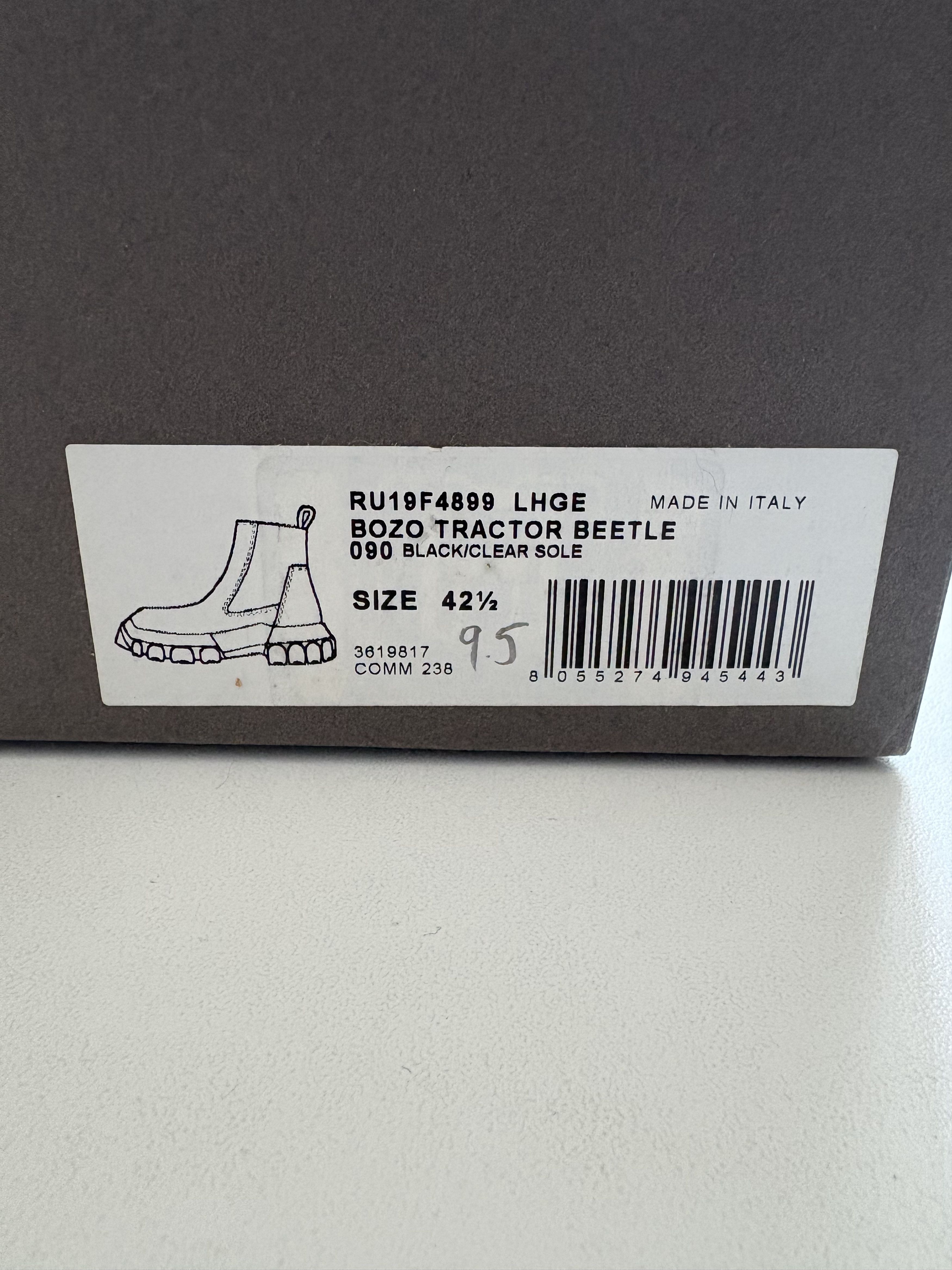 Rick Owens Rick Owens LARRY FW19 Tractor Beetle Black/Clear sole Size US 9.5 / EU 42-43 - 11 Thumbnail
