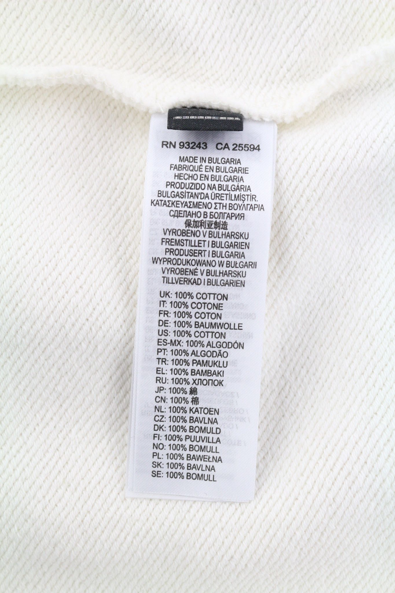 Diesel S-SAINT-DIVISION M White Half Zip Sweatshirt 40098 Size US M / EU 48-50 / 2 - 8 Thumbnail