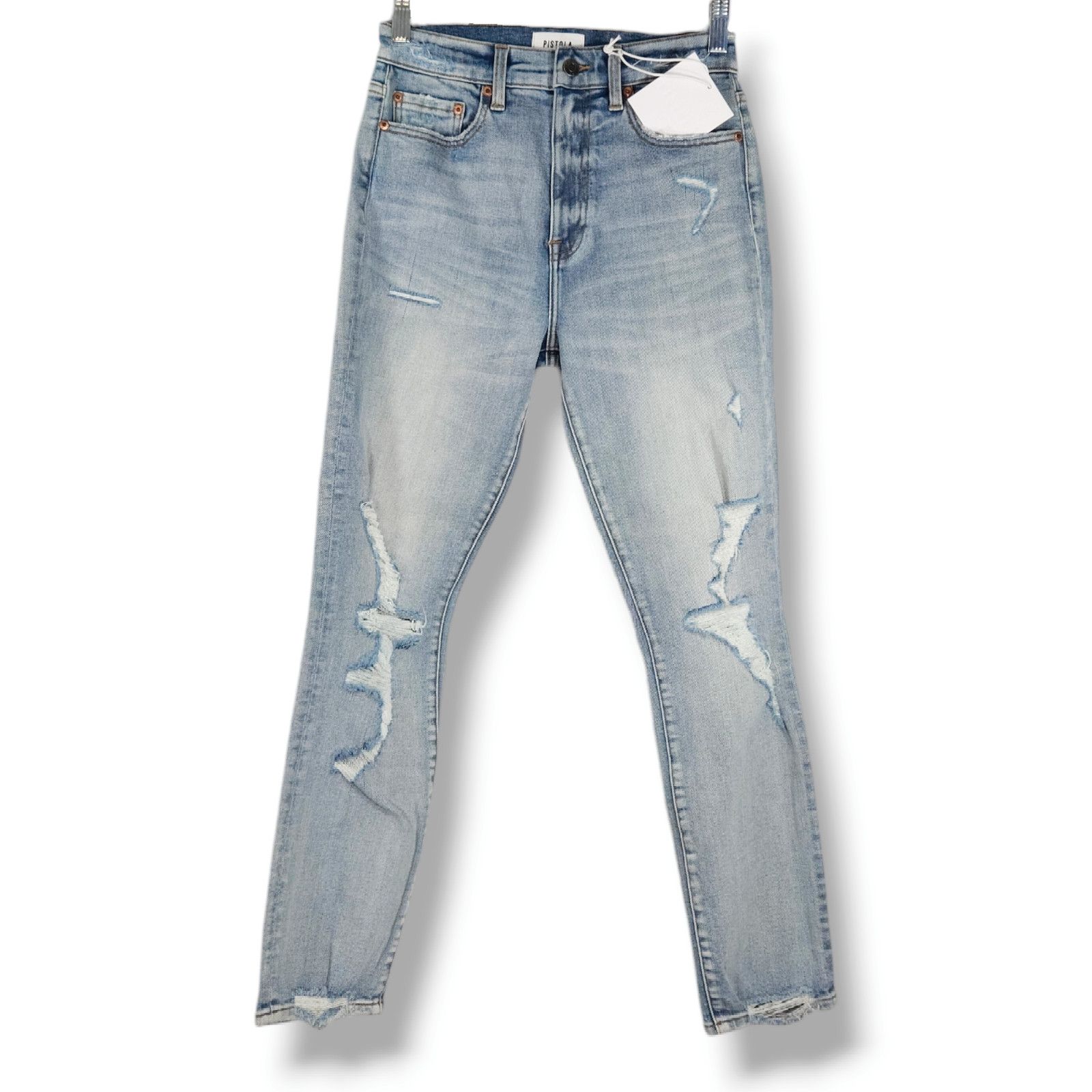 Pistola NWT Pistola Aline Distressed Skinny Ankle Jeans Sz. 26x27 Size 26" / US 2 / IT 38 - 1 Thumbnail