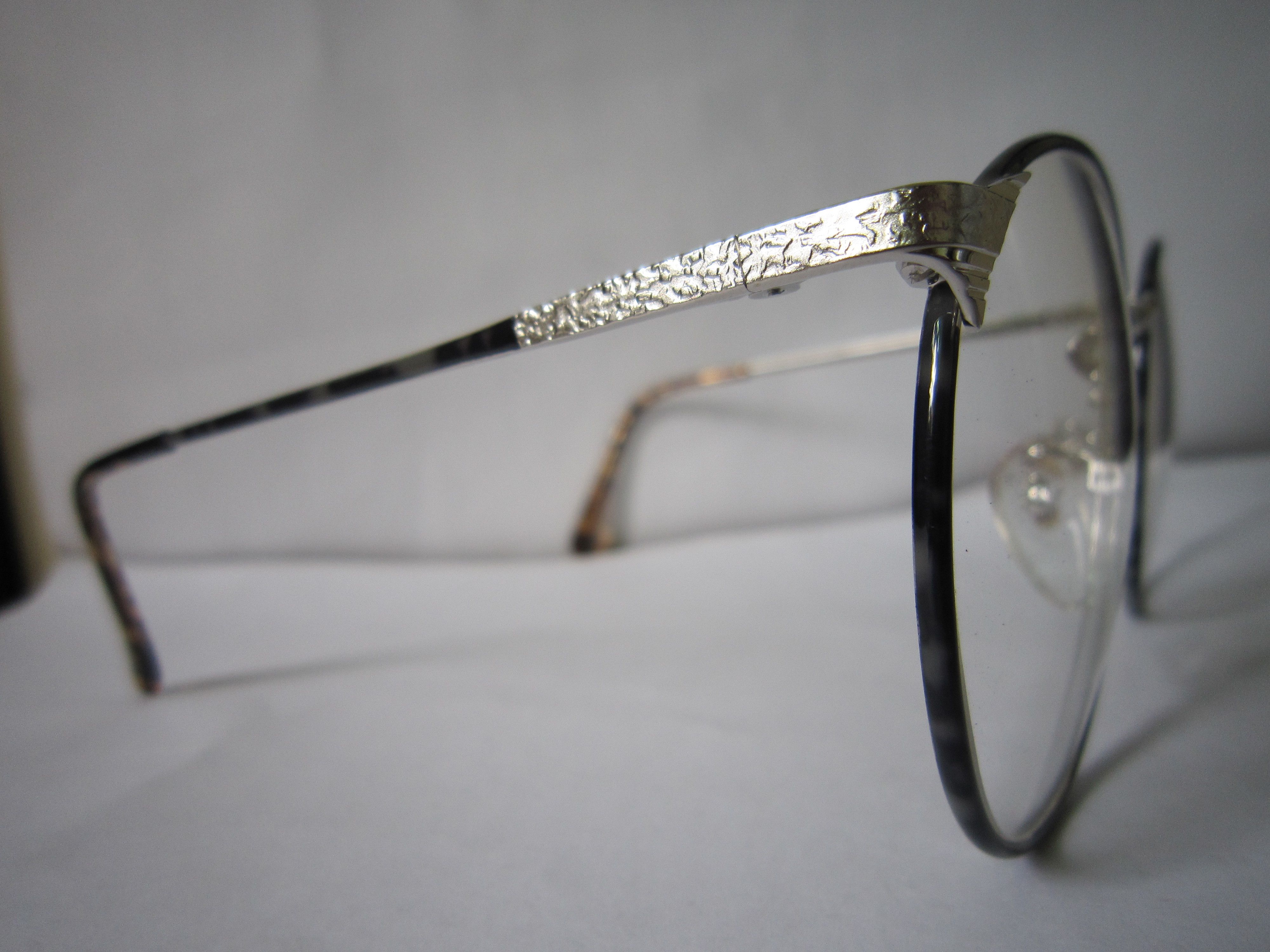 Vintage Vintage 80s TURA Silver Round Eyeglasses Frame Japan Size ONE SIZE - 2 Thumbnail