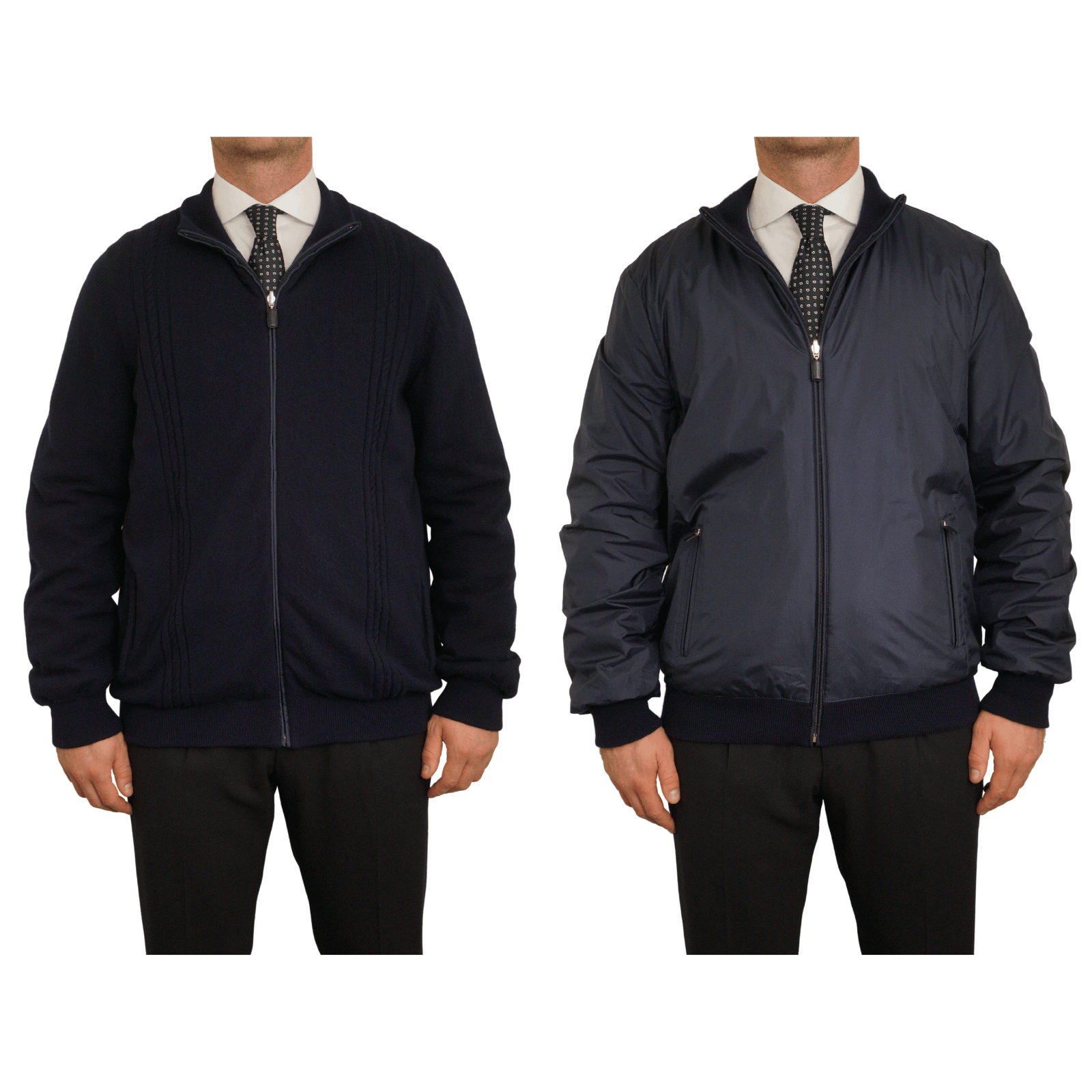 image of Italian Designers Men Hettabretz Jacket Cashmere Made In Italy Eu62 Uk52 Vap3 in Blue (Size Large)