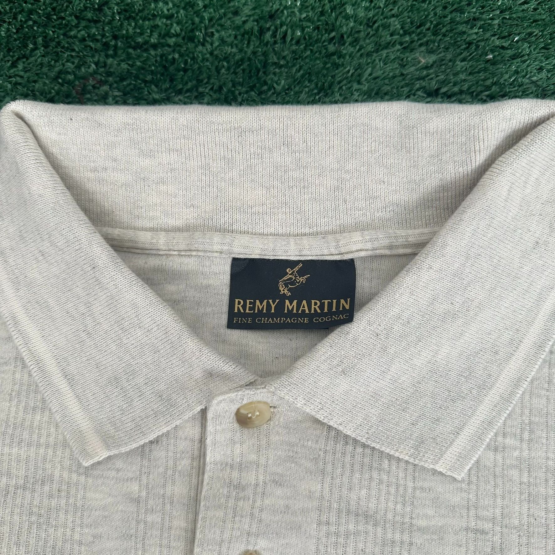 Vintage Vintage 90s Remy Martin Cognac Polo Shirt Ribbed Textured Be Size US L / EU 52-54 / 3 - 6 Thumbnail