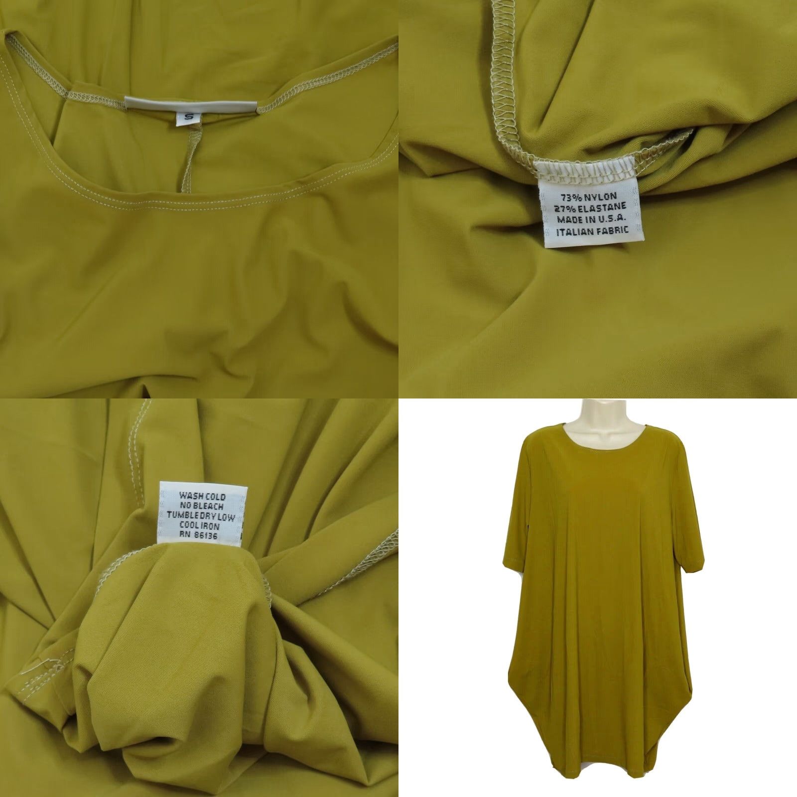 Vintage Bryn Walker Shirt Tunic Women Small Green Pockets Casual Slinky Half Sleeve Dress Blouse Size S / US 4 / IT 40 - 8 Thumbnail