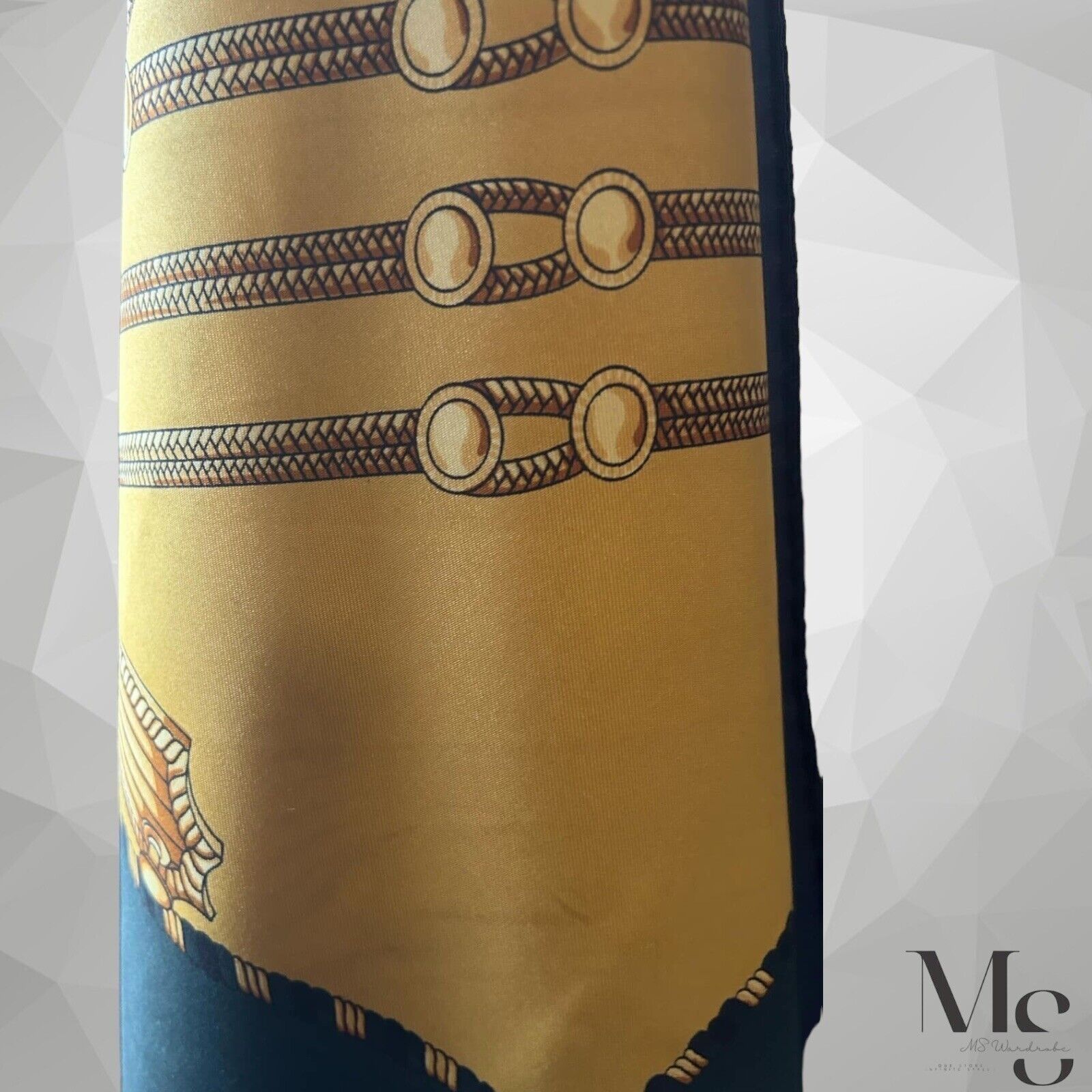Other BASLER Tricolor Royal Uniform Print Scarf Silk SQR 34.5" EC Size ONE SIZE - 8 Thumbnail