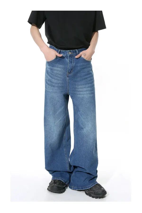 Japanese Brand Mayuko x Rumi American simple straight loose casual jeans Size US 32 / EU 48 - 1 Thumbnail
