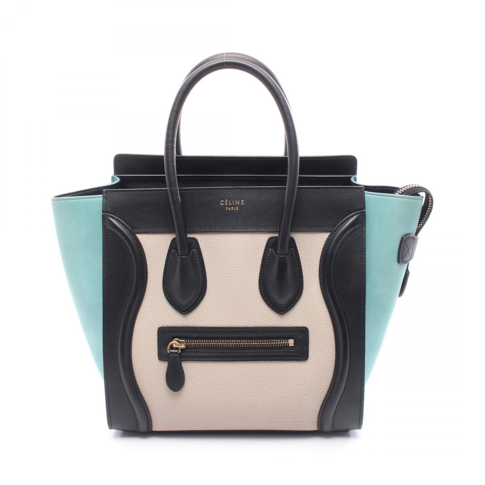 Celine Celine CELINE Luggage Micro Shopper Leather Tote Bag Leather Tote Bag S-CU-4197 DUTY FREE for USA Size ONE SIZE - 1 Thumbnail