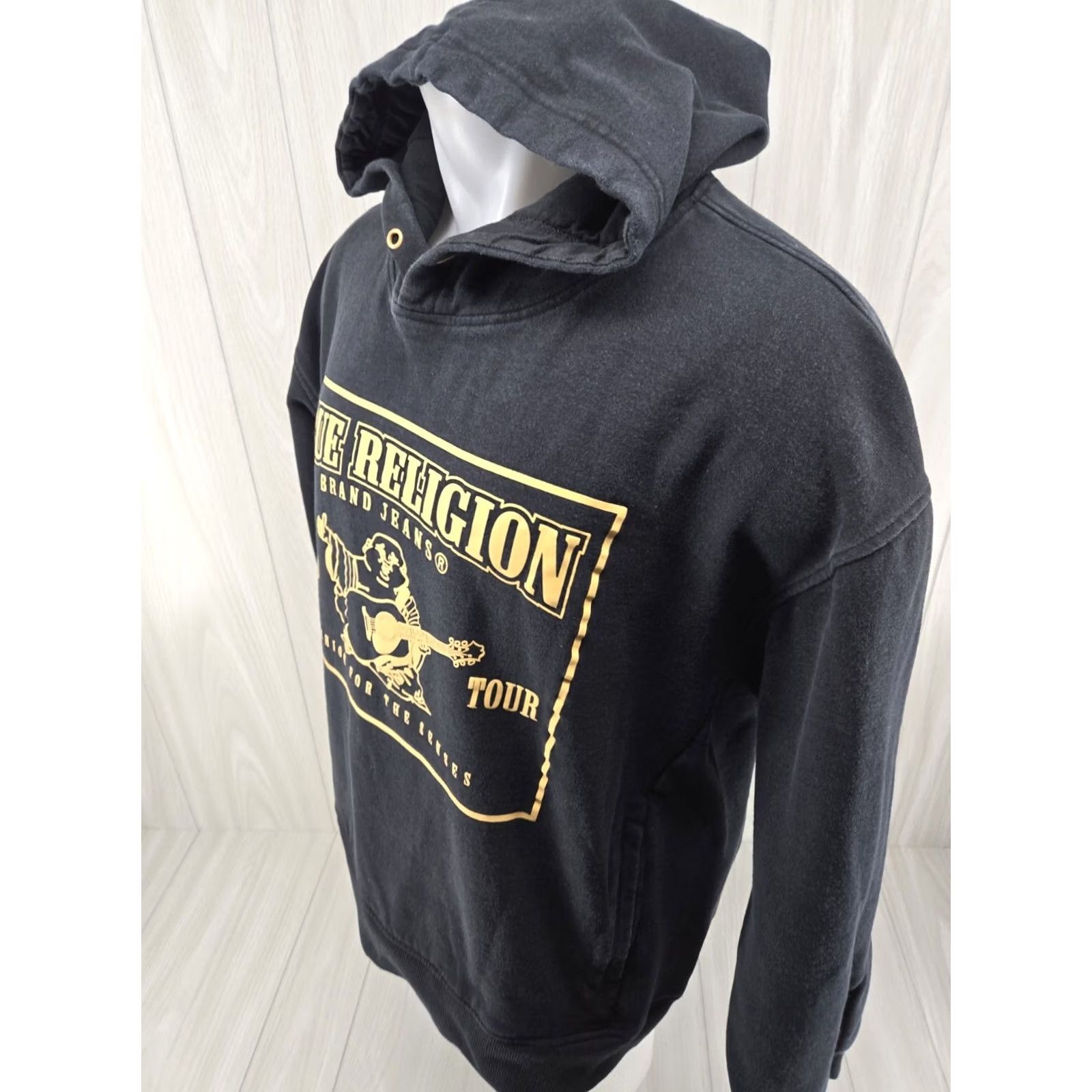 True Religion True Religion Hoodie Men XL Black Buddha Classic Pullover Full Zip Hooded Pockets Logo Size US XL / EU 56 / 4 - 5 Thumbnail