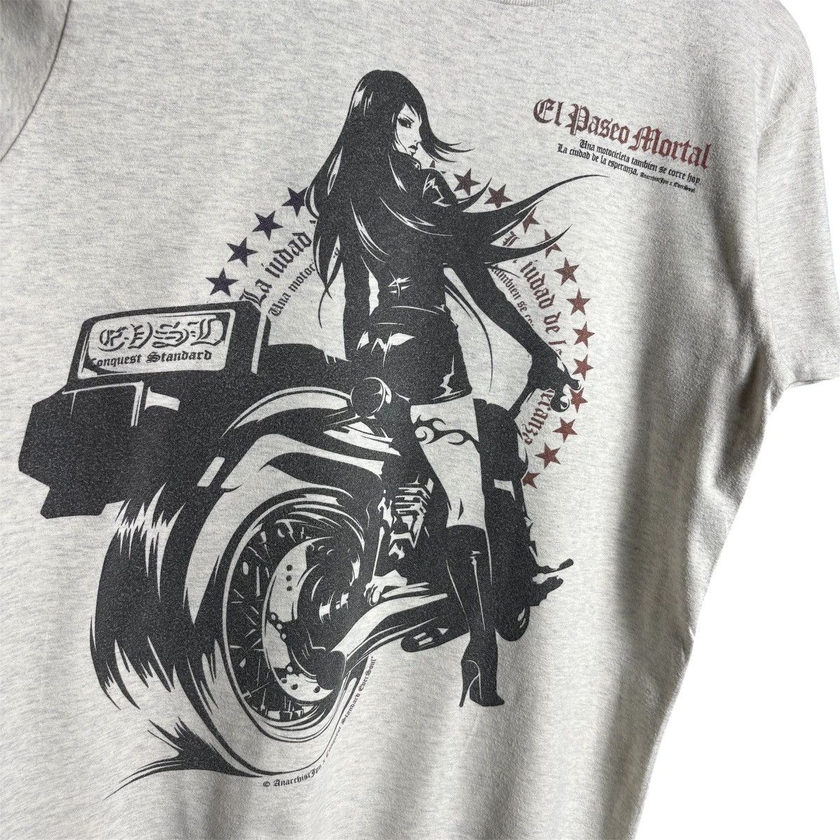Vintage Vintage Anarchist Ever Soul Motorcycle Biker Graphic T-Shirt Size US L / EU 52-54 / 3 - 3 Thumbnail