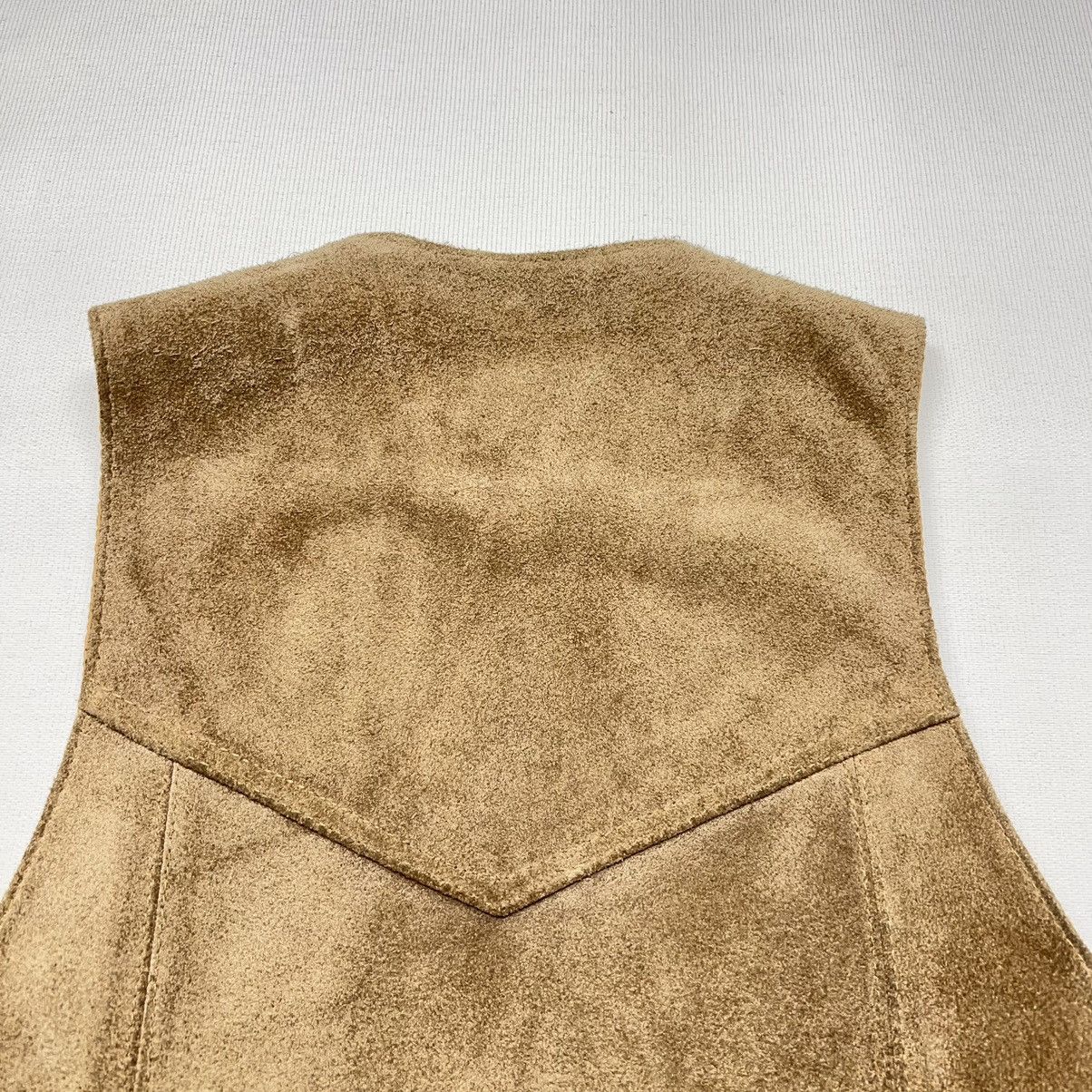 Vintage VTG Chess King Beige Suede Leather Vest Western Retro Tan Size US L / EU 52-54 / 3 - 11 Thumbnail