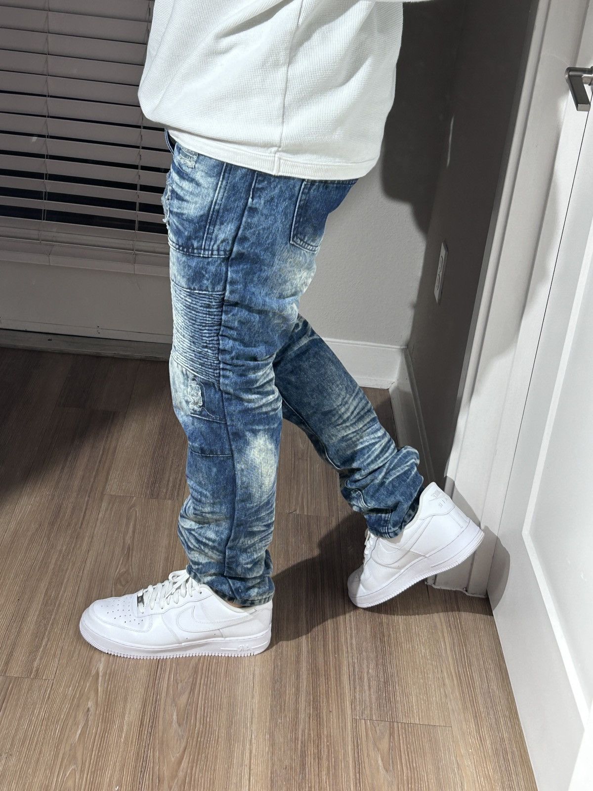 Affliction × Japanese Brand × Vintage Crazy Y2K 1738 Dynasty Affliction style crosses grunge jeans Size US 34 / EU 50 - 3 Thumbnail
