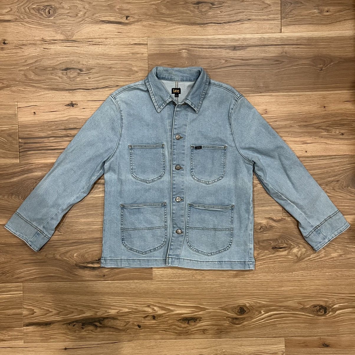 Lee Lee Womens Chore Denim Jacket Blue Large Size L / US 10 / IT 46 - 1 Thumbnail