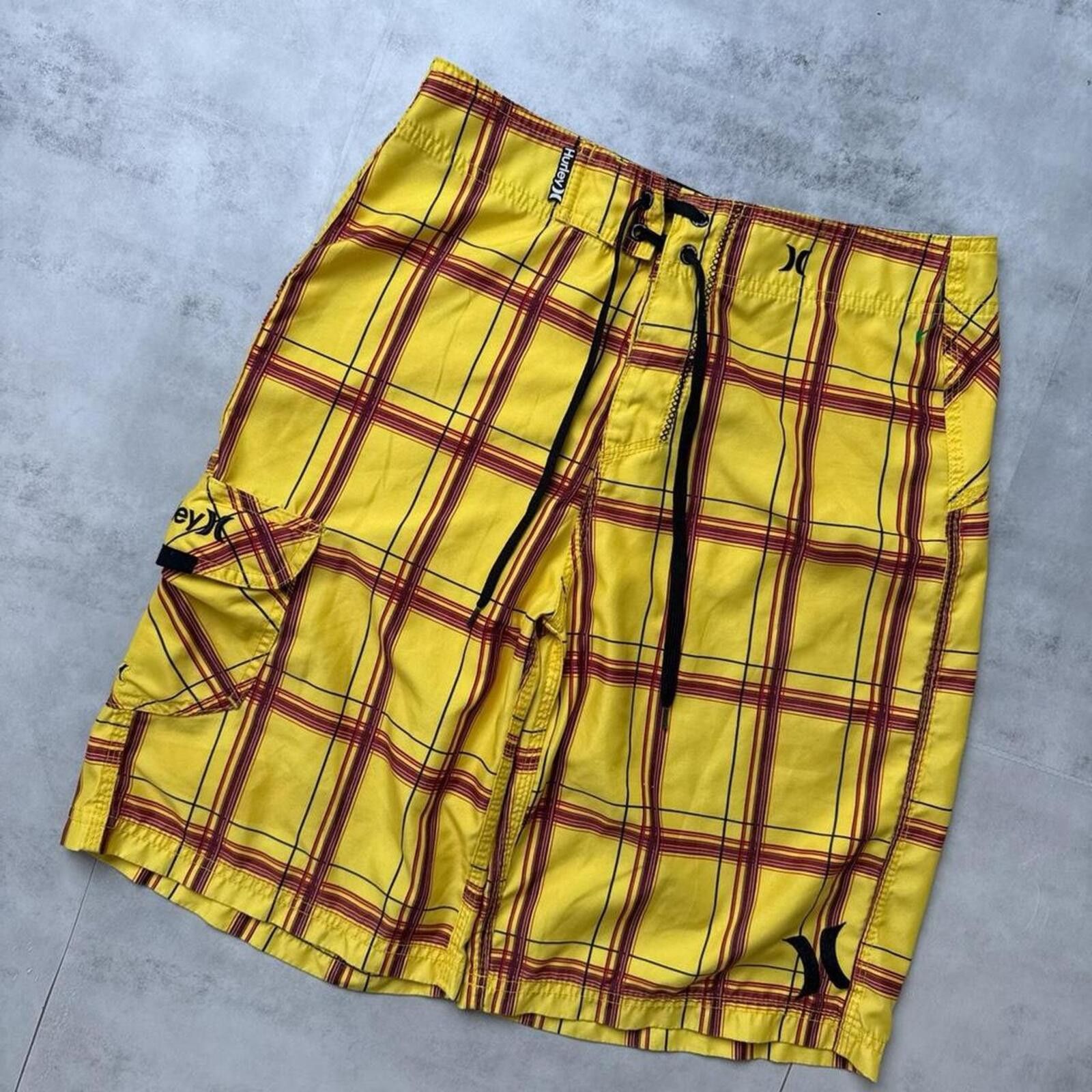 Hurley Y2K Hurley 00s Yellow Board Surf Shorts Size US 32 / EU 48 - 6 Thumbnail