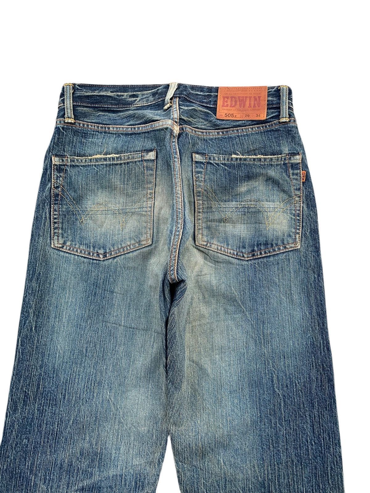 Edwin VINTAGE EDWIN 505z SELVEDGE FADED&RUSTY DISTRESSED DENIM Size US 30 / EU 46 - 8 Thumbnail