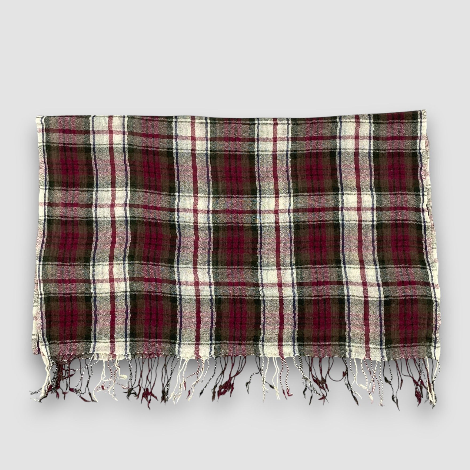 Japanese Brand Vintage Glen Prince Scarf Muffler Wool Shawl Wraps Scarves Size ONE SIZE - 3 Thumbnail