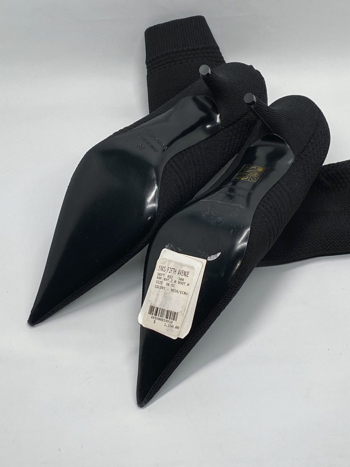 Balenciaga Balenciaga Knife 2.0 logo-appliquéd stretch-knit ankle boots Size US 6 / IT 36 - 12 Thumbnail