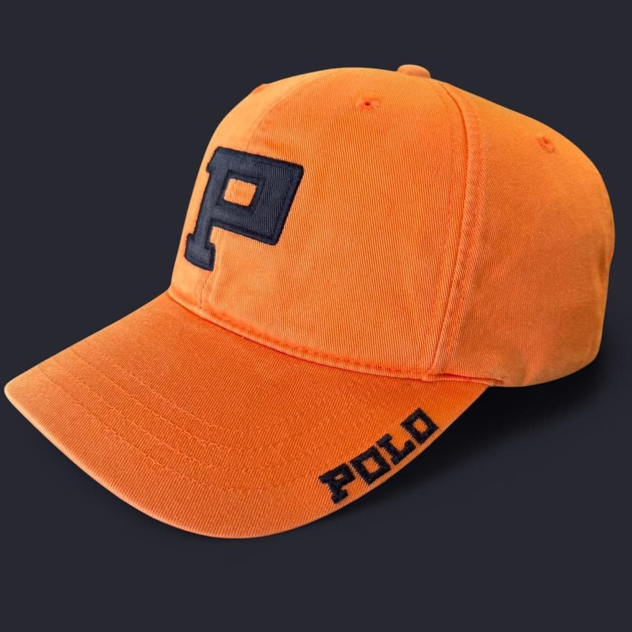 Polo Ralph Lauren Vintage 1990s Polo Sport Faded Orange Strapback Hat Size ONE SIZE - 7 Thumbnail