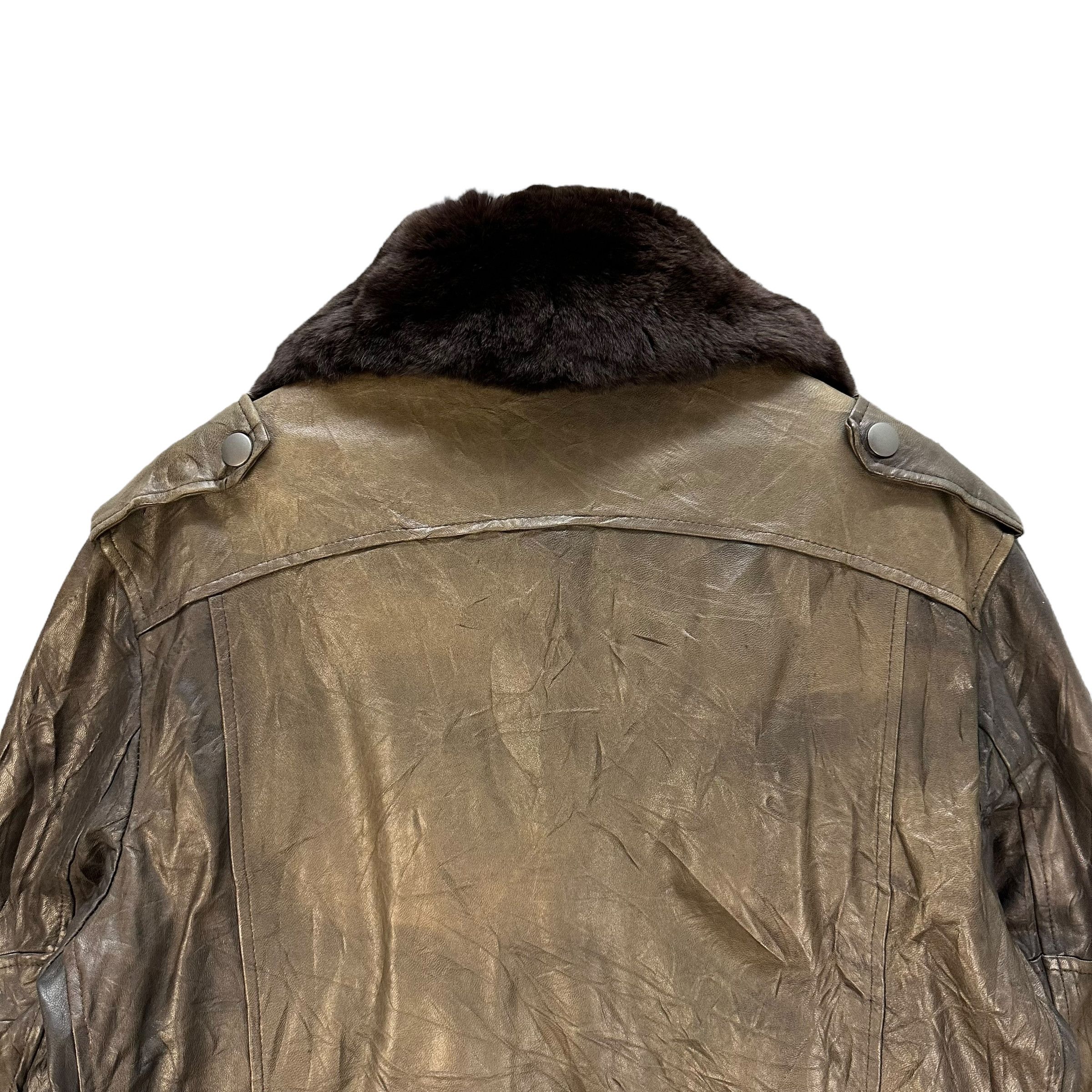 Balmain Vintage BALMAIN Fur Neck Sheepskin Leather Jacket #A65-1548 Size US L / EU 52-54 / 3 - 16 Thumbnail