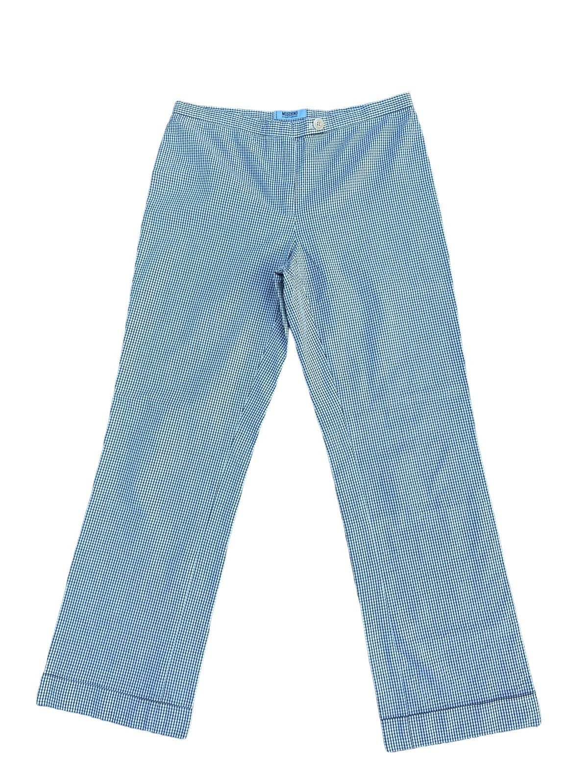 Moschino Moschino CheapAndChic Checkered Seersucker Cropped Pant Size US 29 - 1 Thumbnail