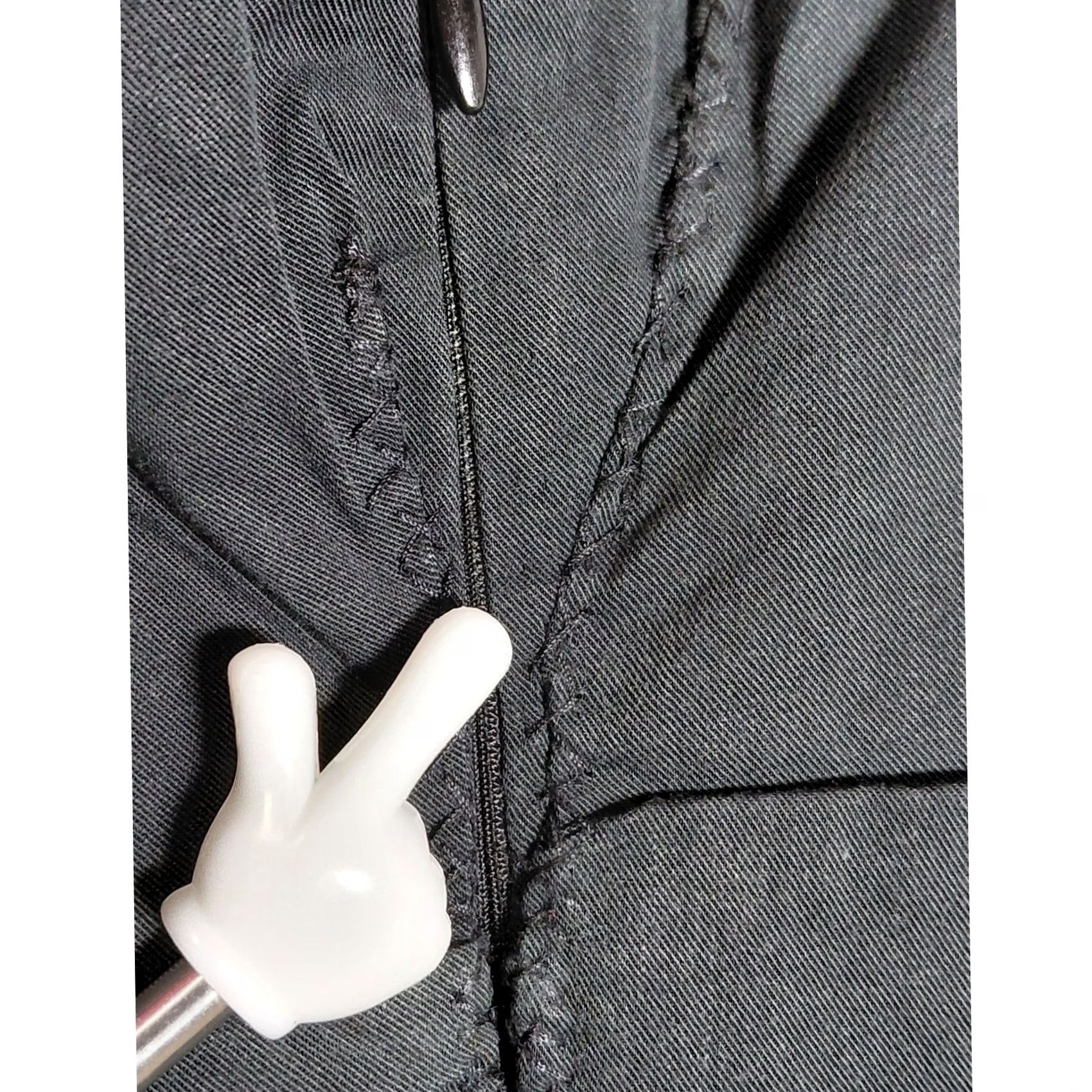Banana Republic BANANA REPUBLIC Linen Blend Cotton Blend Dress Black Solid Woven Midi Size 0 Size XS / US 0-2 / IT 36-38 - 4 Thumbnail