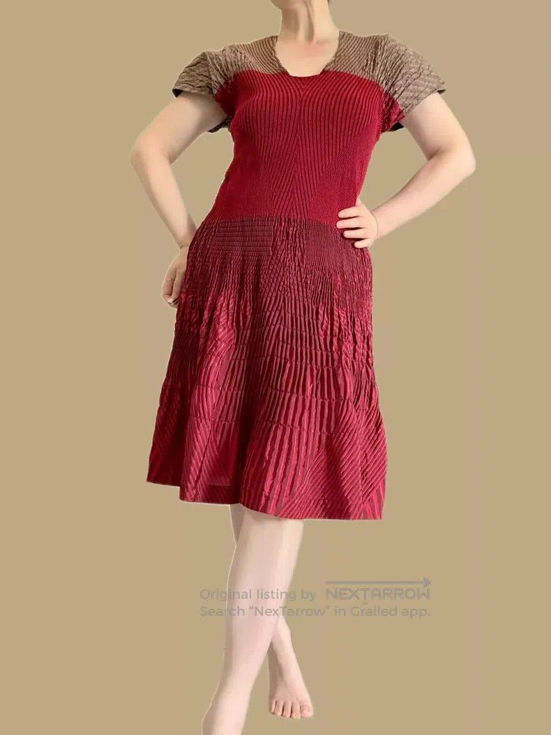 Issey Miyake Issey Miyake Red Dress Size M / US 6-8 / IT 42-44 - 3 Thumbnail