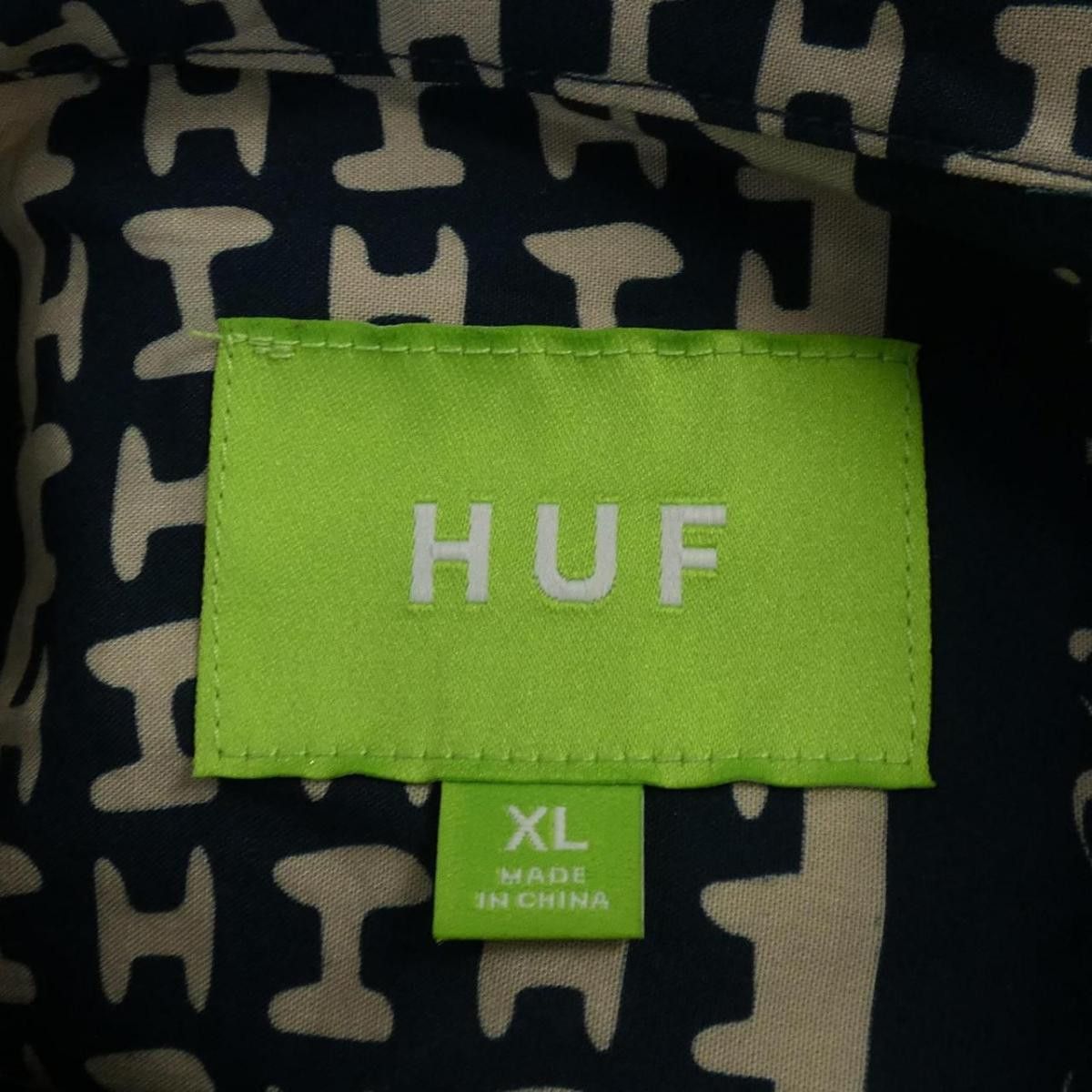 Huf Shirt Rayon Cellulose Long Sleeve Button Khaki Beige Size US XL / EU 56 / 4 - 7 Thumbnail
